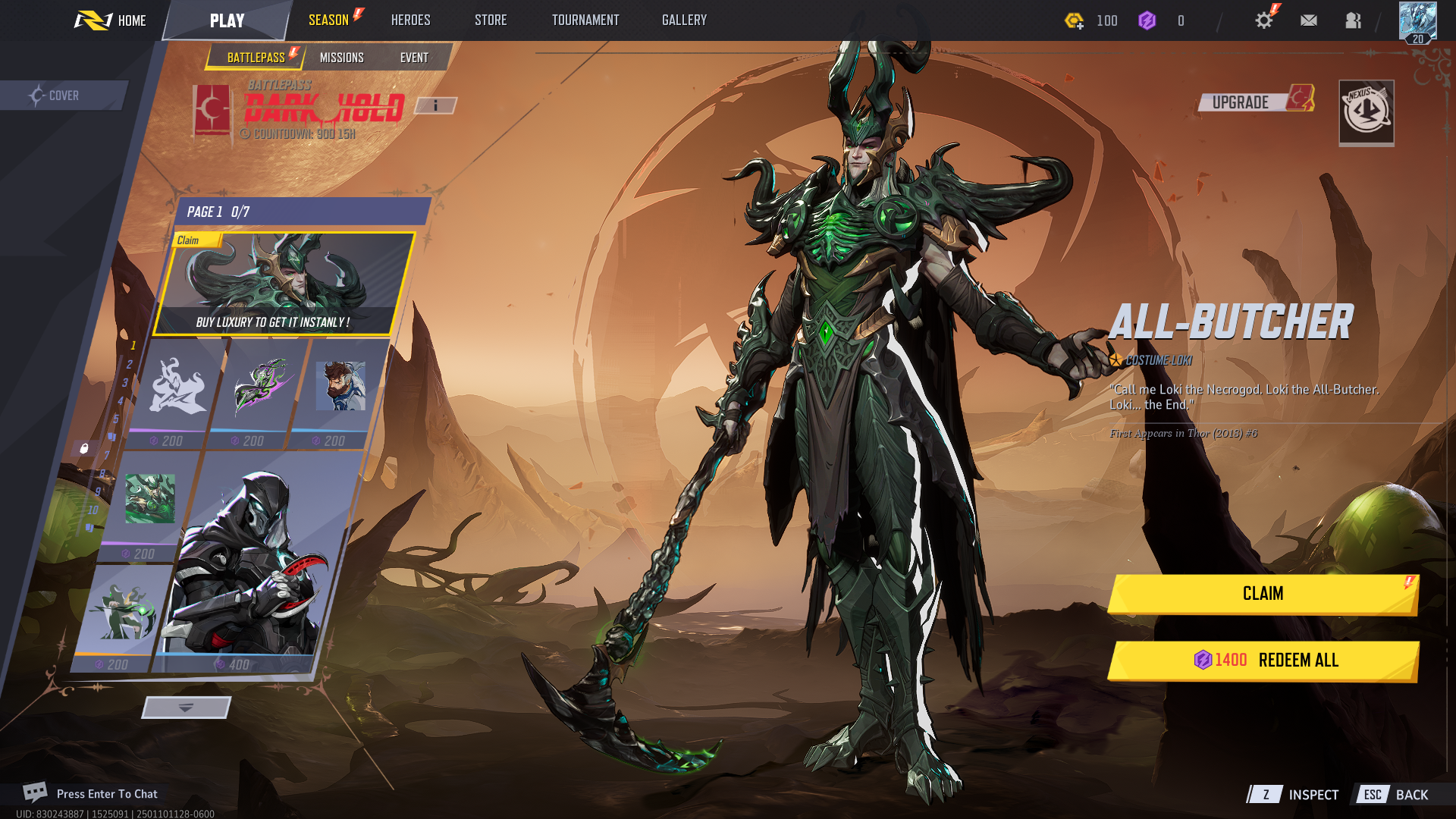 All Marvel Rivals season 1 battle pass skins and rewards