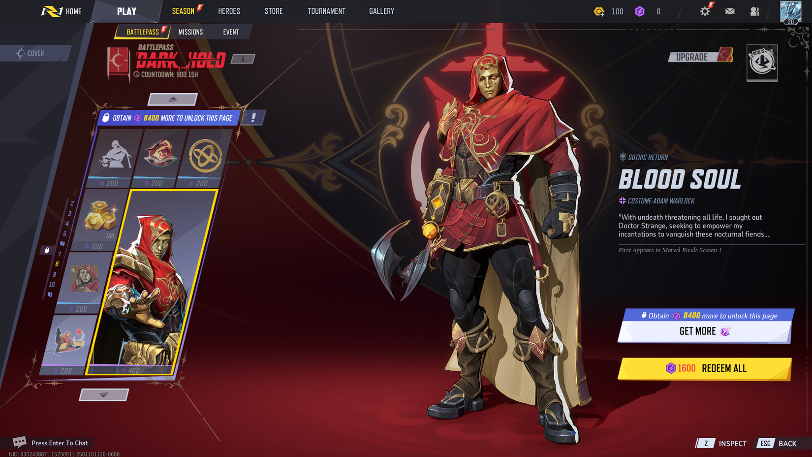 All Marvel Rivals season 1 battle pass skins and rewards