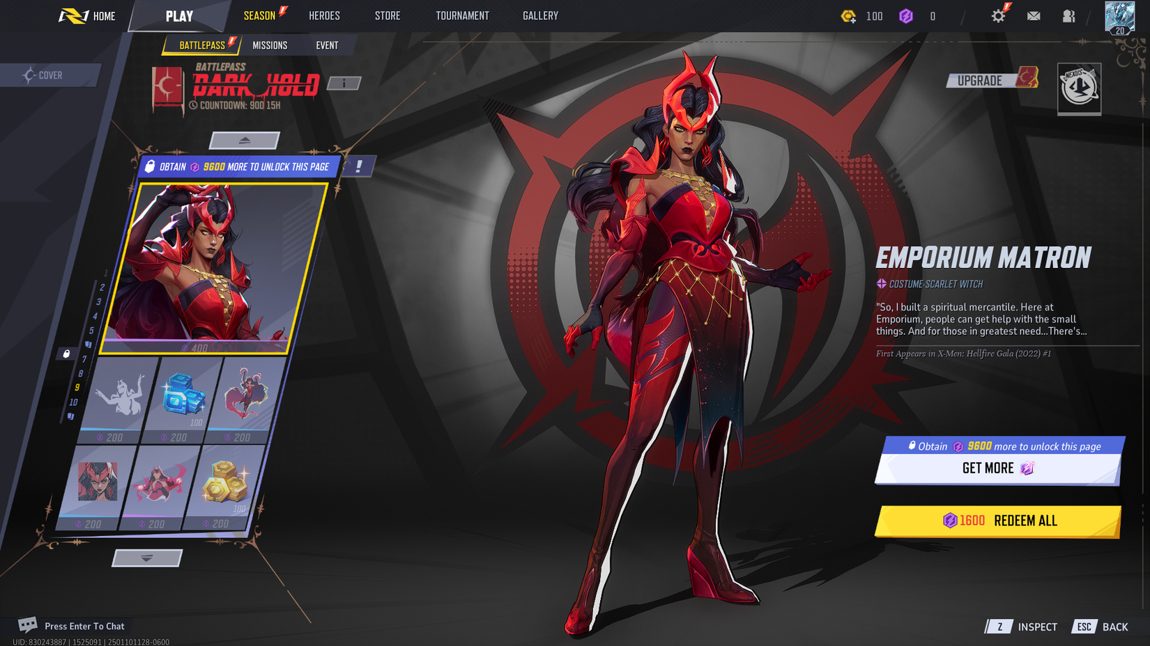 All Marvel Rivals season 1 battle pass skins and rewards