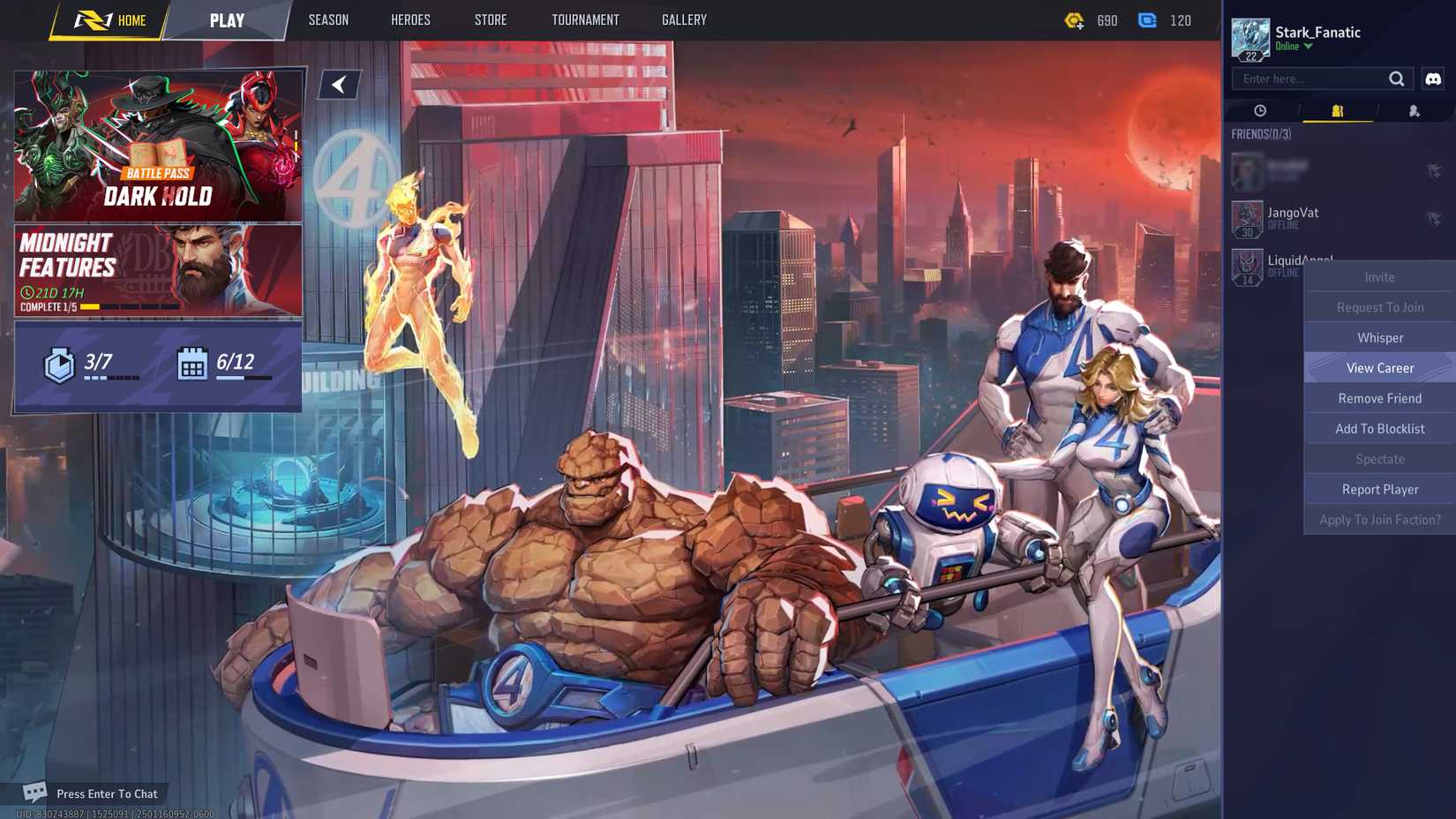 Mar Al Rivals Screen How to check match history in Marvel Rivals