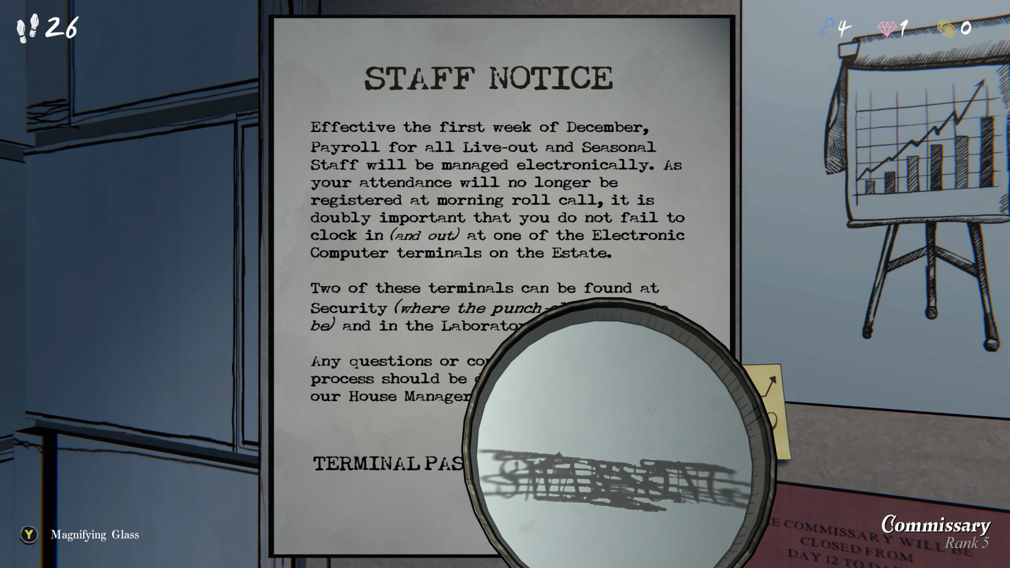 How to find the terminal password for Security in Blue Prince