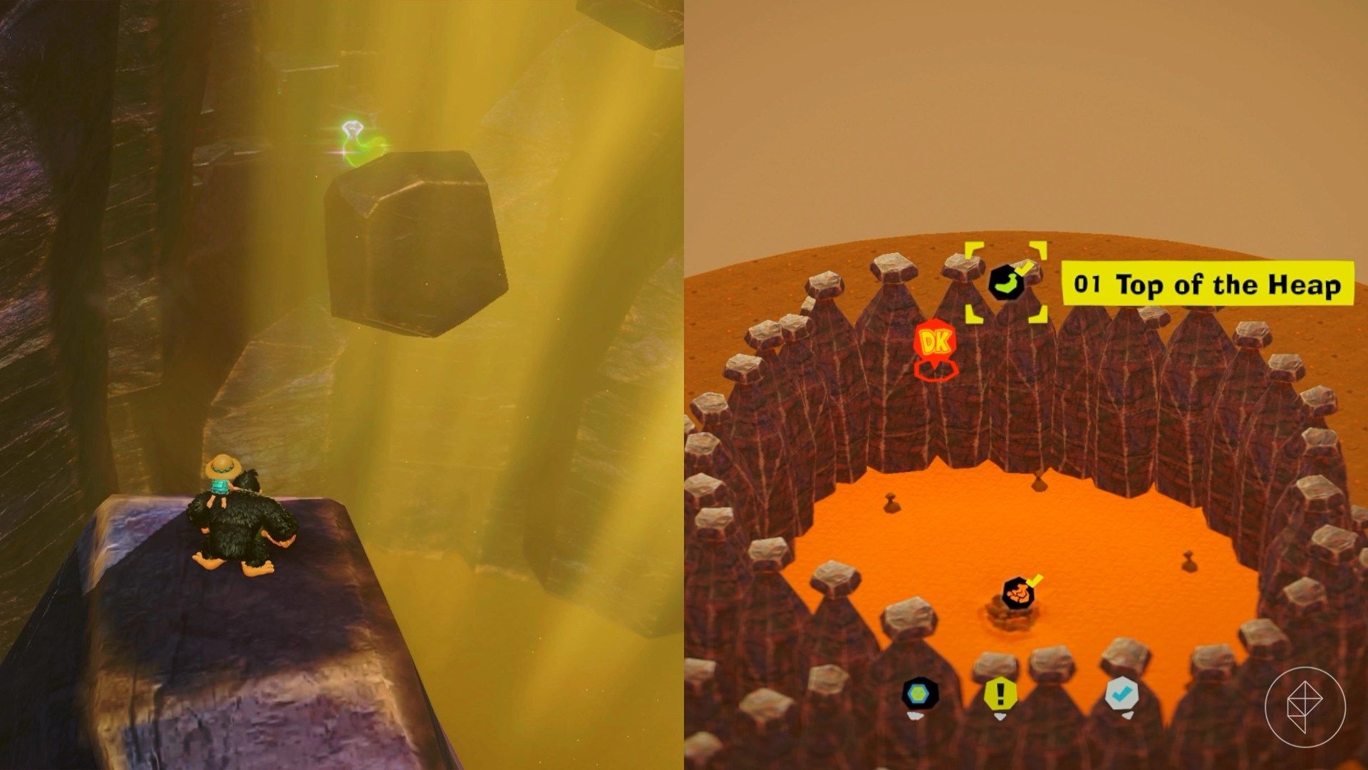 Landfill Layer Banandium Gem locations in Donkey Kong Bananza