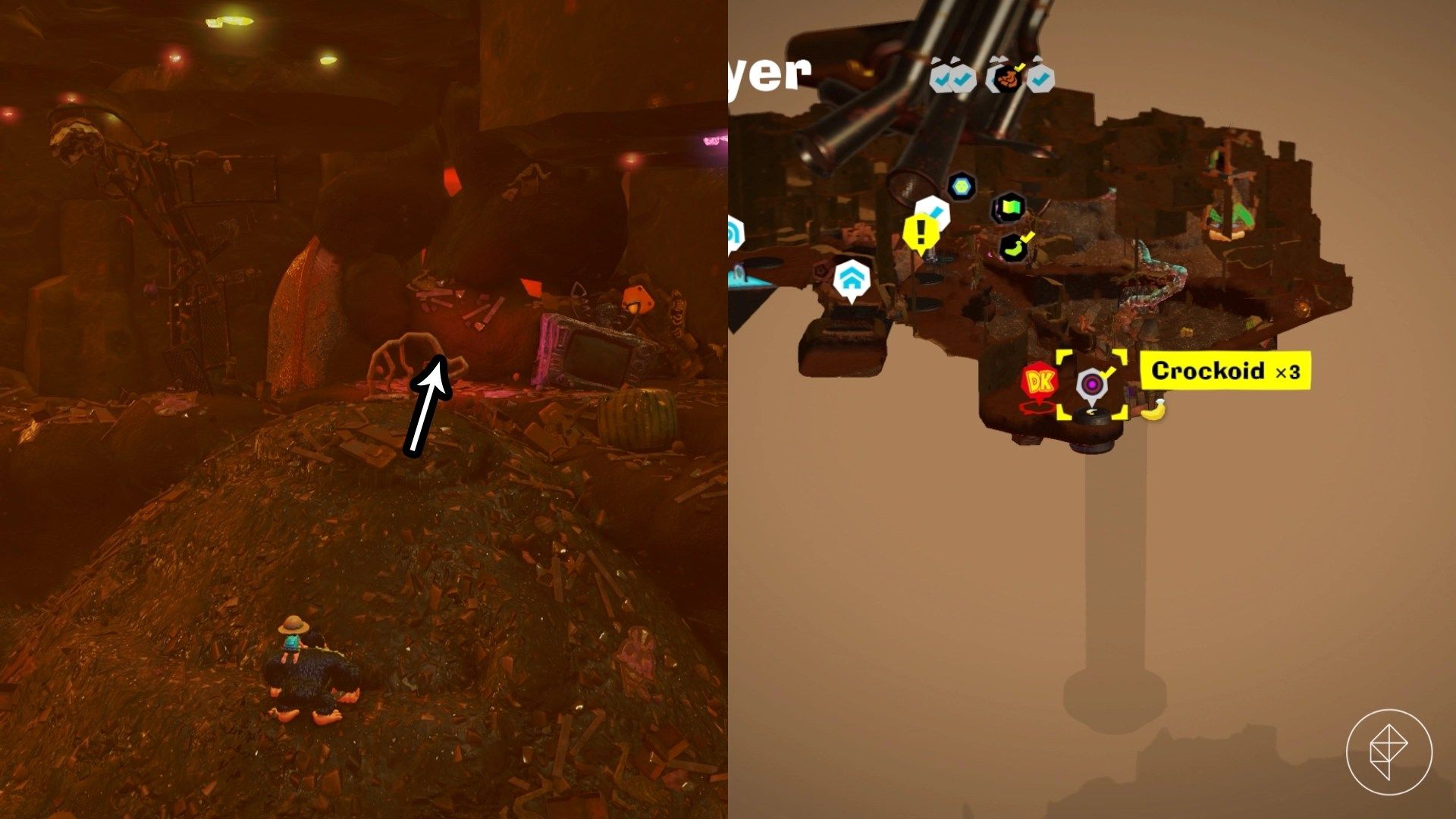 Camada de aterro Banandium Localizações de gem