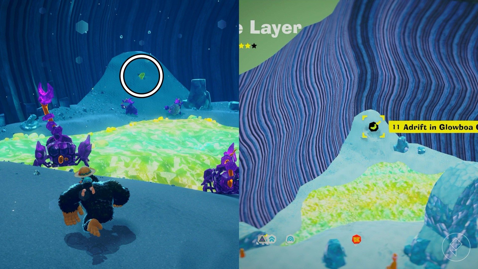Radiance Layer Banandium Gem locations in Donkey Kong Bananza