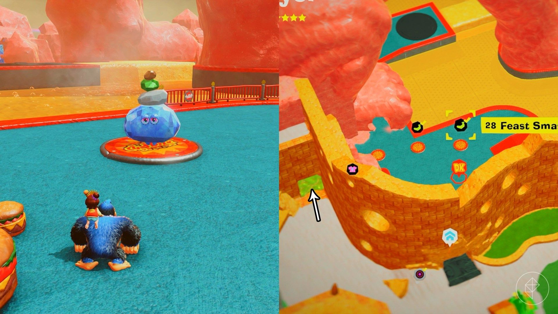 Feast Layer Banandium Gem locations in Donkey Kong Bananza