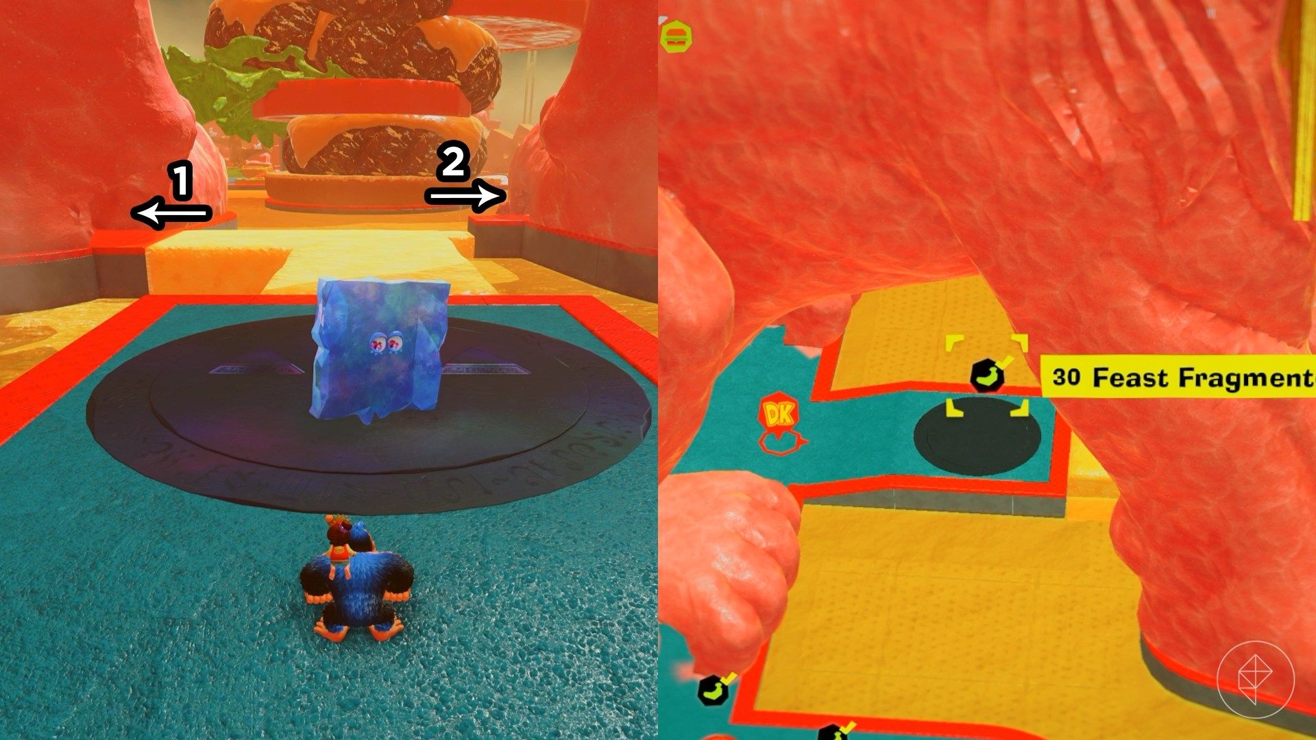Feast Layer Banandium Gem locations in Donkey Kong Bananza
