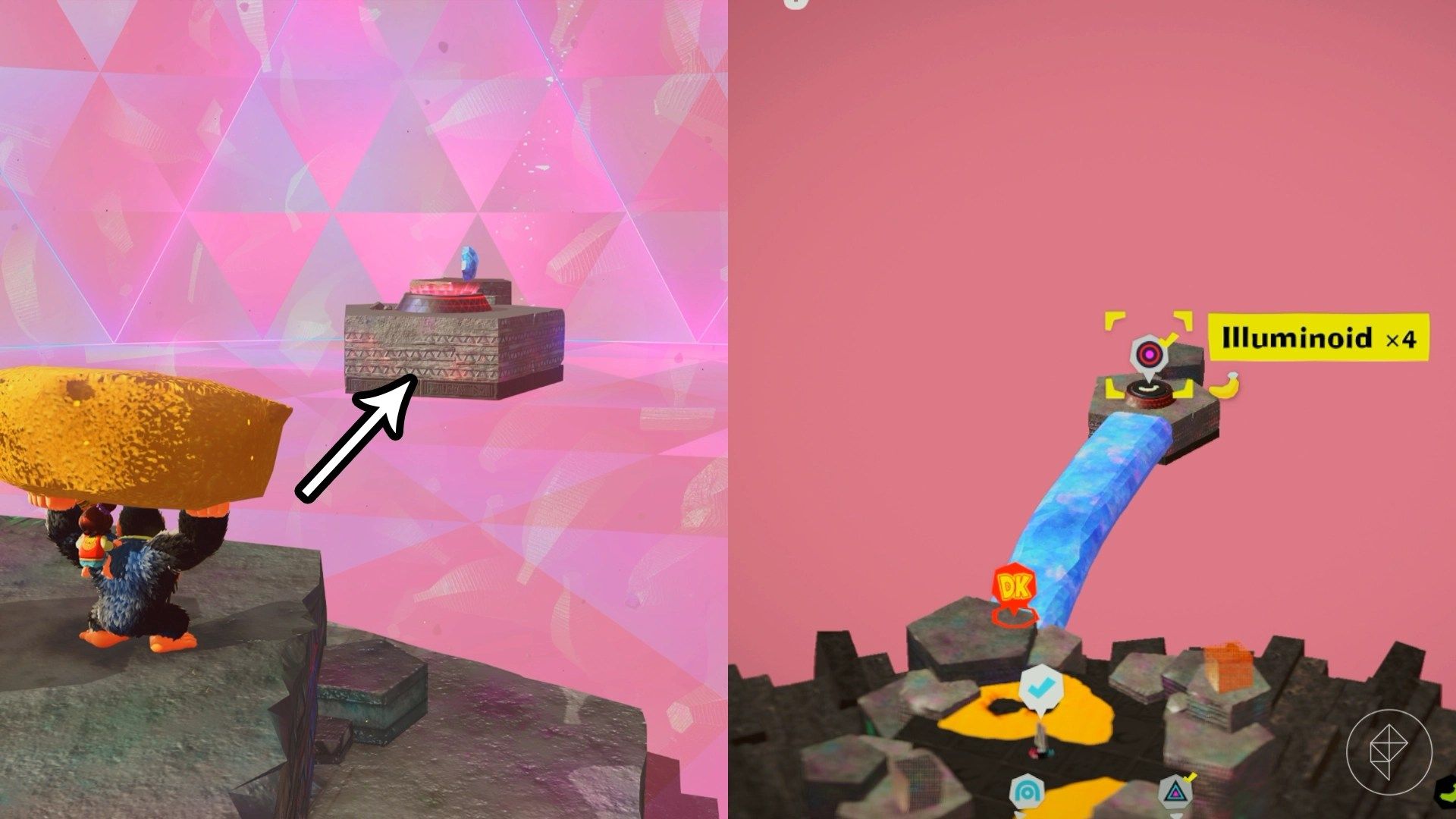 Forbidden Layer Banandium Gem locations in Donkey Kong Bananza