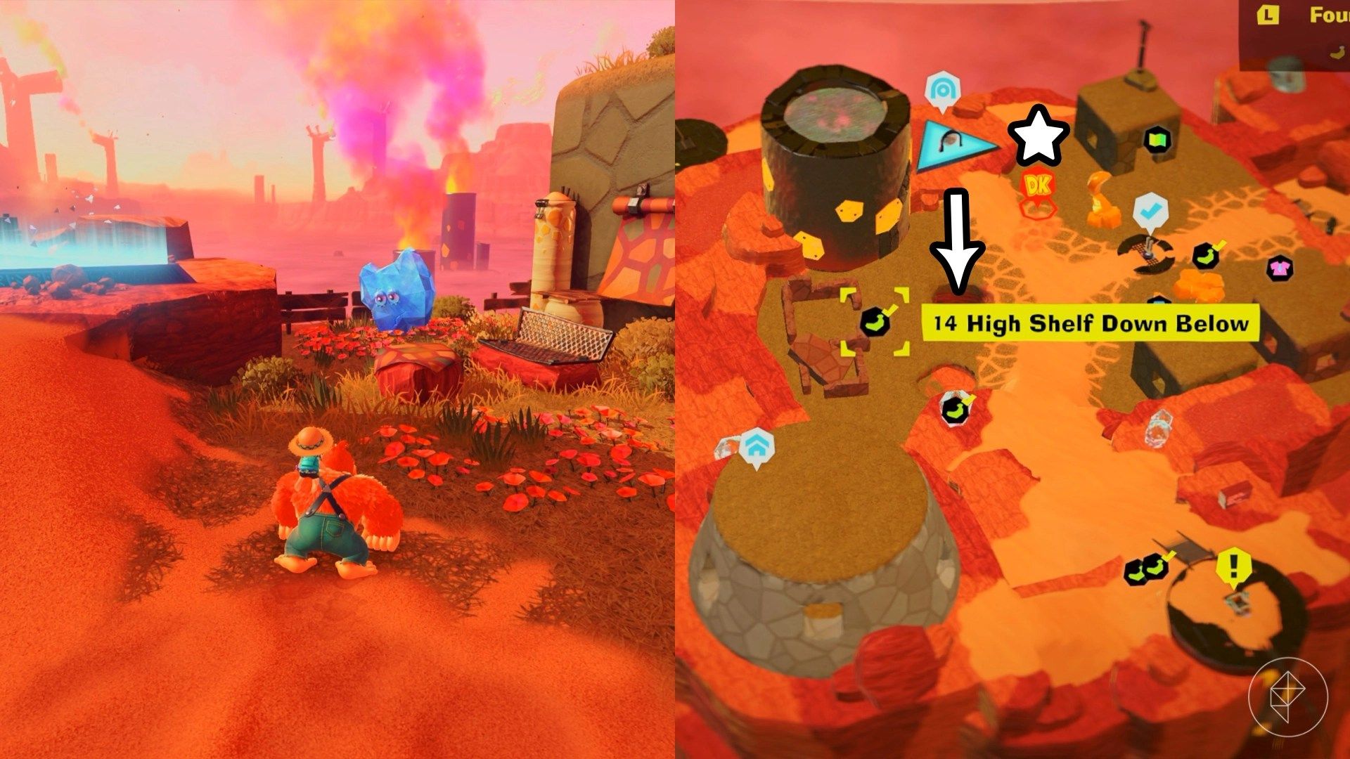 Canyon Layer Banandium Gem locations in Donkey Kong Bananza