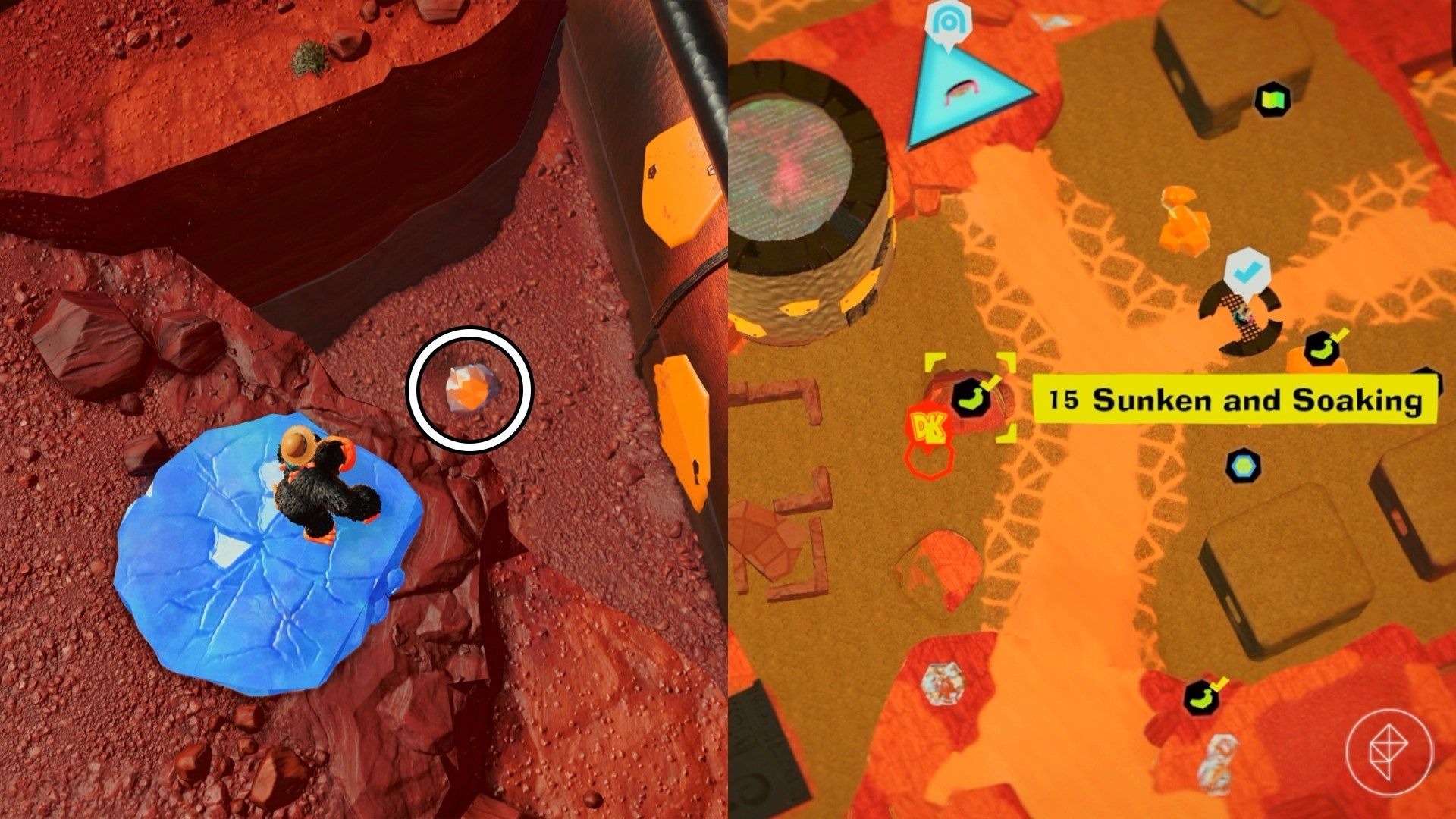 Canyon Layer Banandium Gem locations in Donkey Kong Bananza