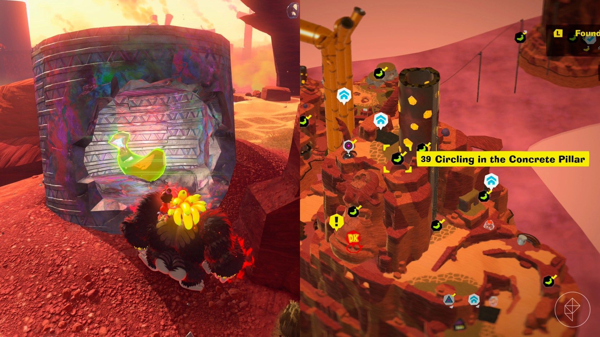 Canyon Layer Banandium Gem locations in Donkey Kong Bananza