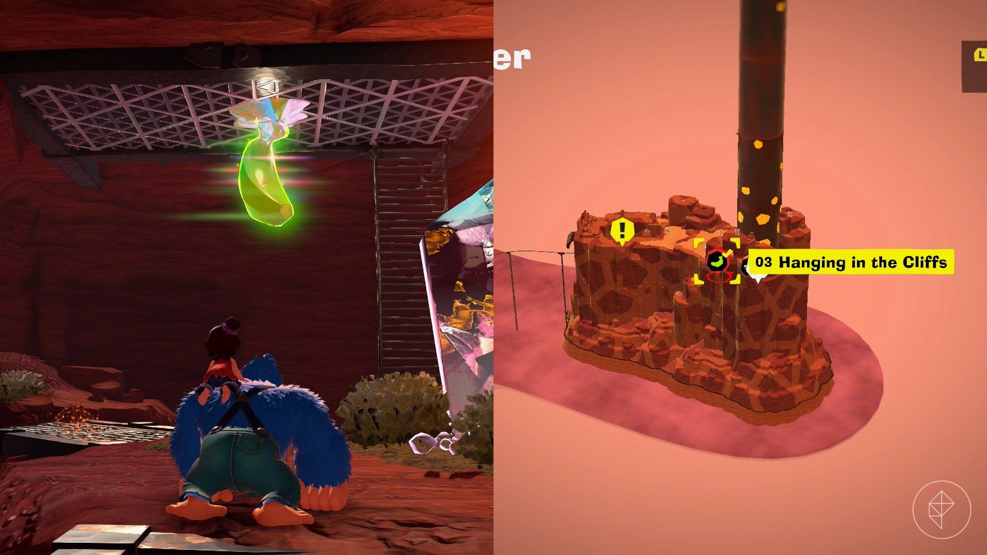 Canyon Layer Banandium Gem locations in Donkey Kong Bananza