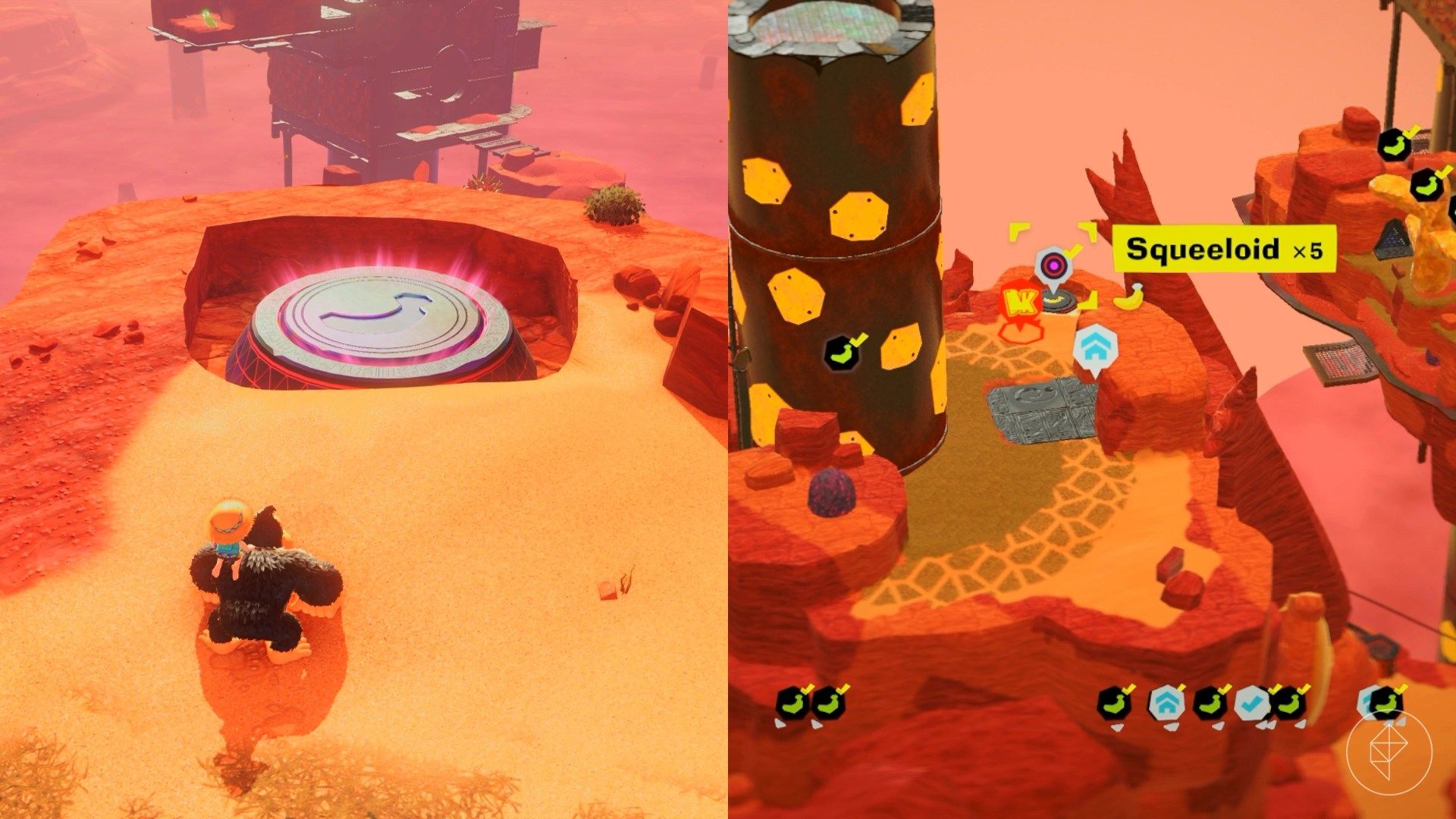 Canyon Layer Banandium Gem locations in Donkey Kong Bananza