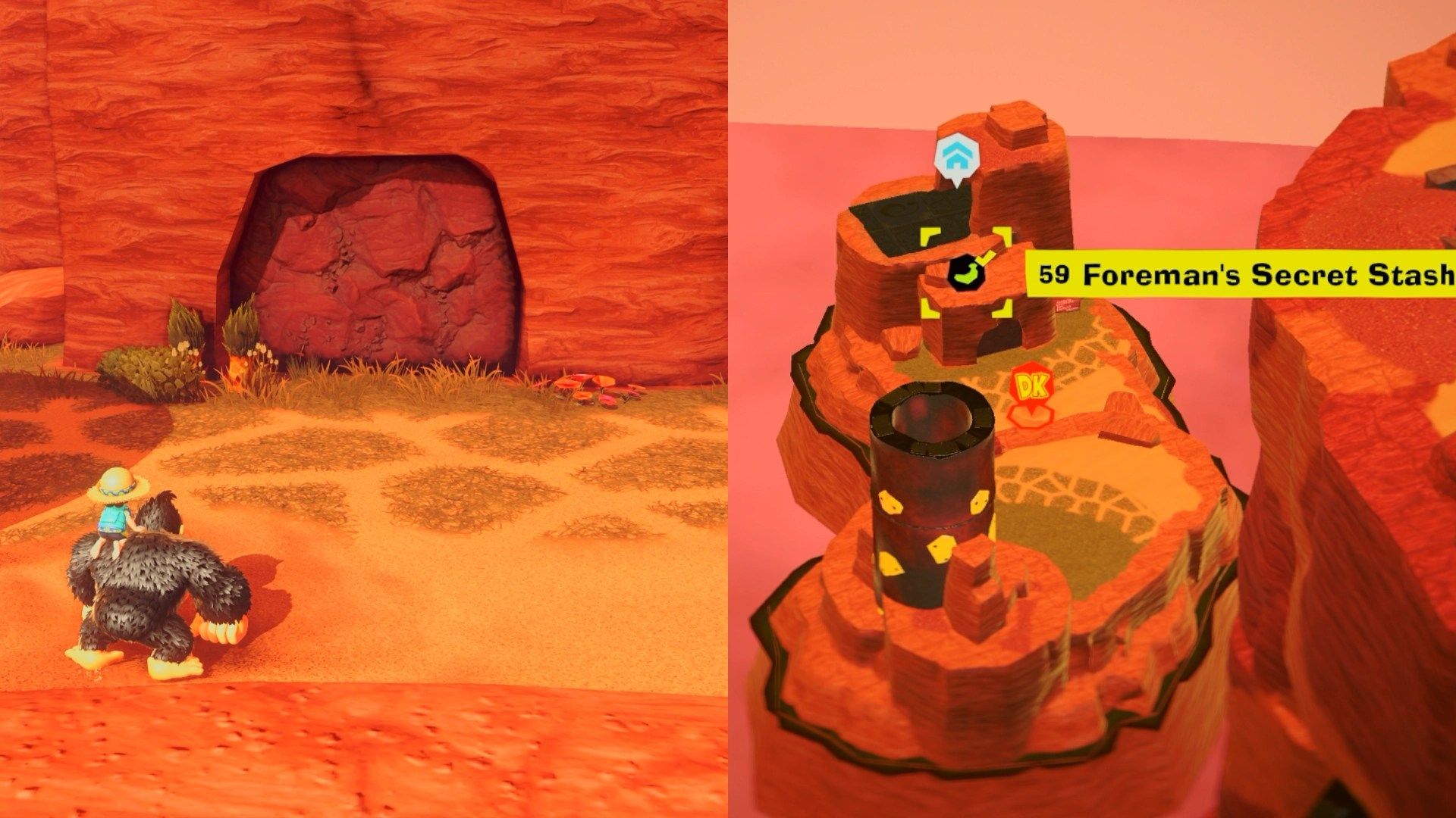 Canyon Layer Banandium Gem locations in Donkey Kong Bananza