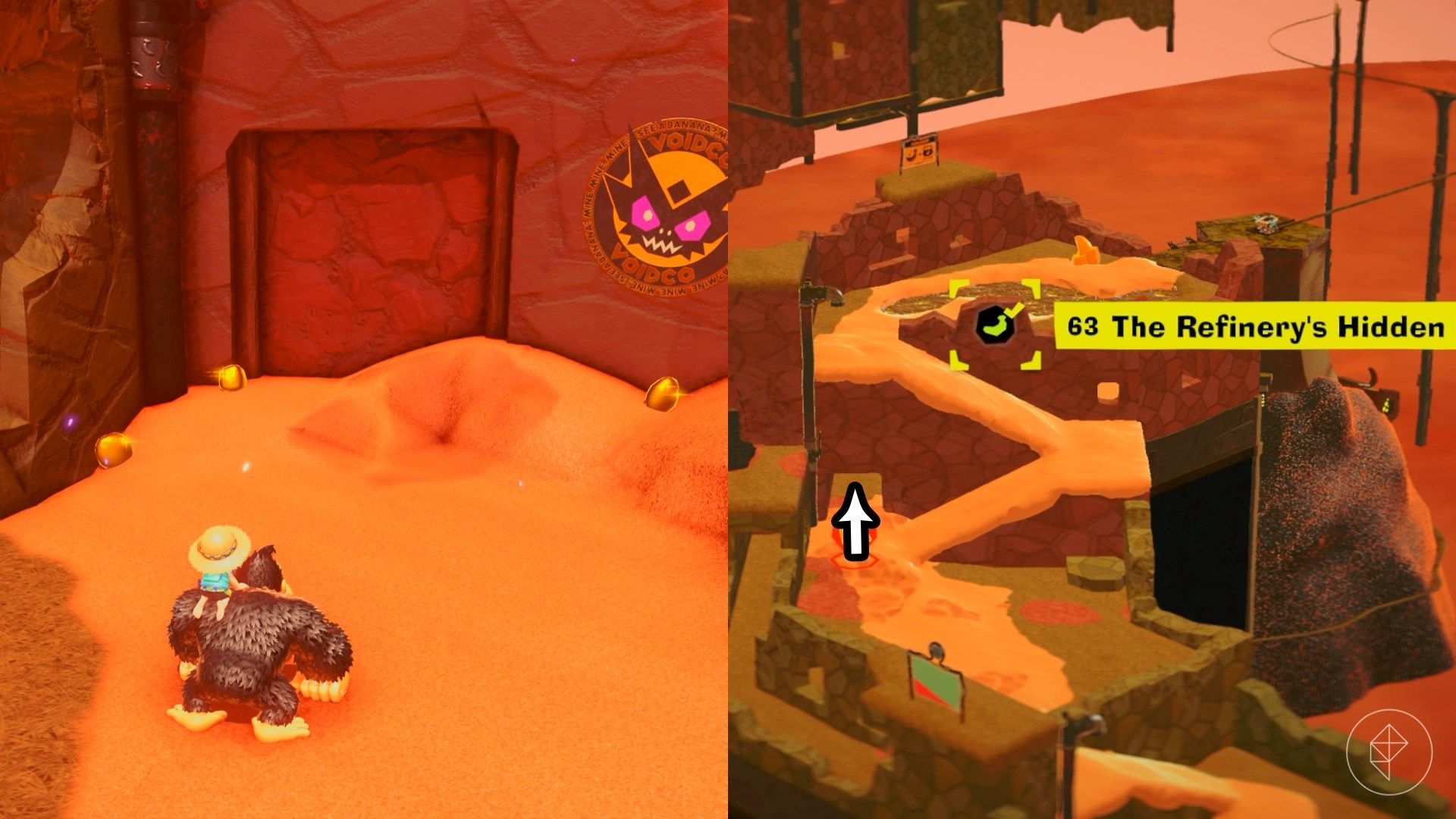 Canyon Layer Banandium Gem locations in Donkey Kong Bananza