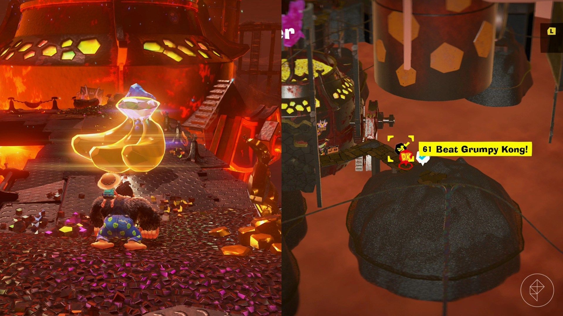 Canyon Layer Banandium Gem locations in Donkey Kong Bananza