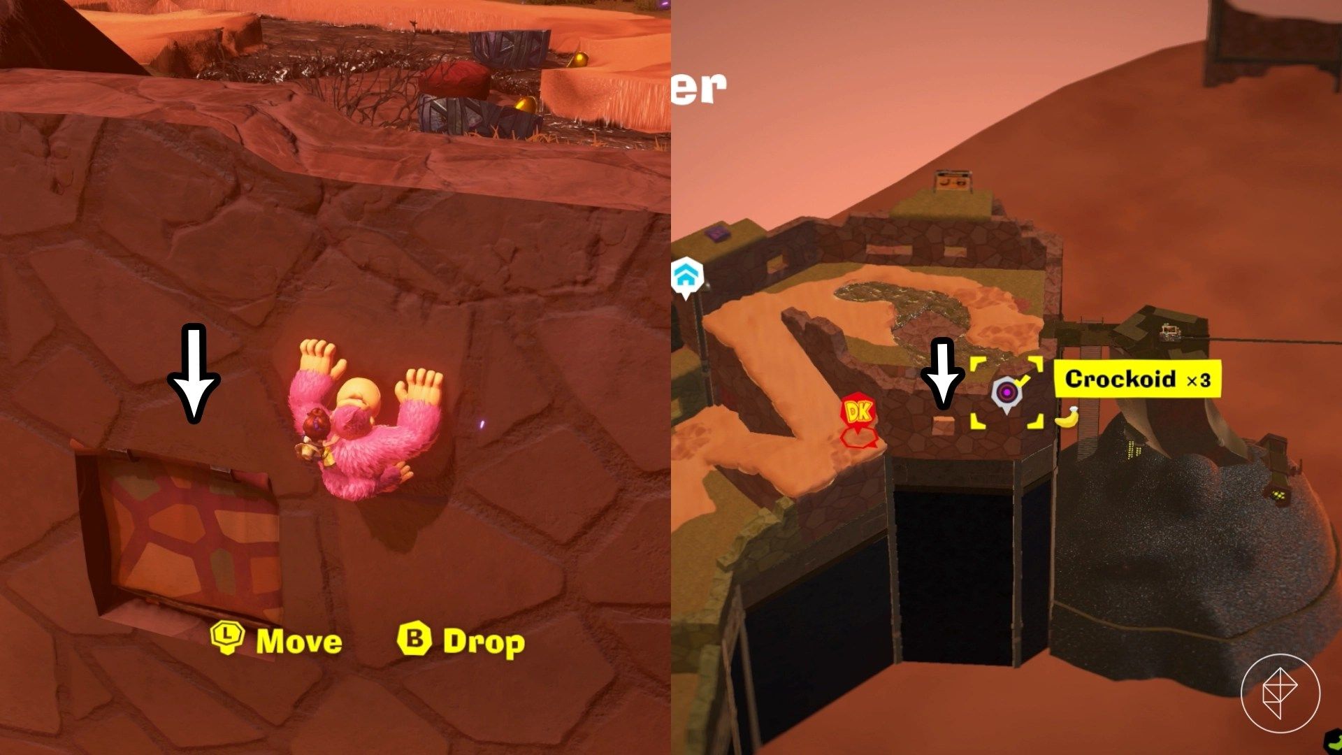 Canyon Layer Banandium Gem locations in Donkey Kong Bananza