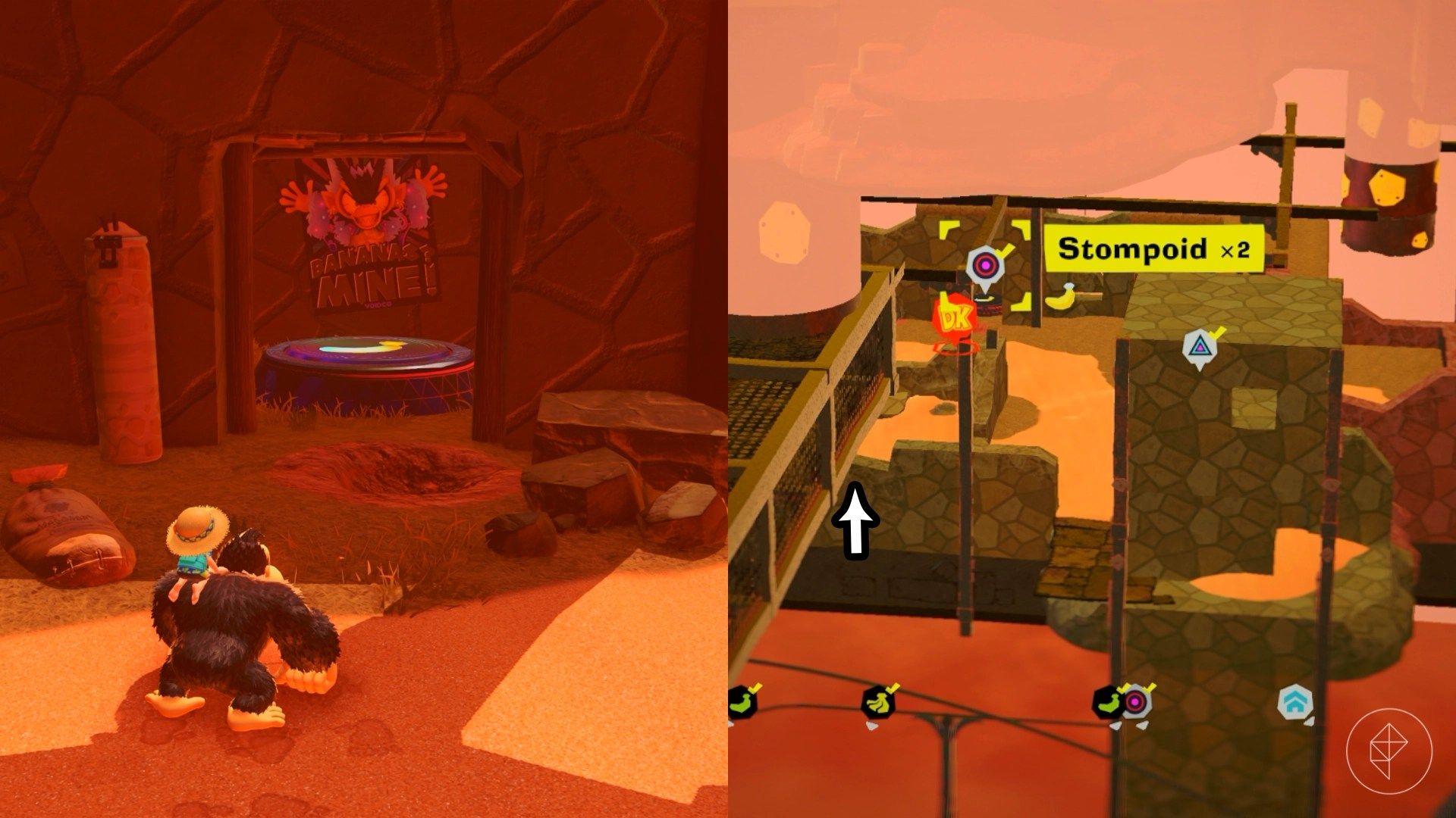 Canyon Layer Banandium Gem locations in Donkey Kong Bananza