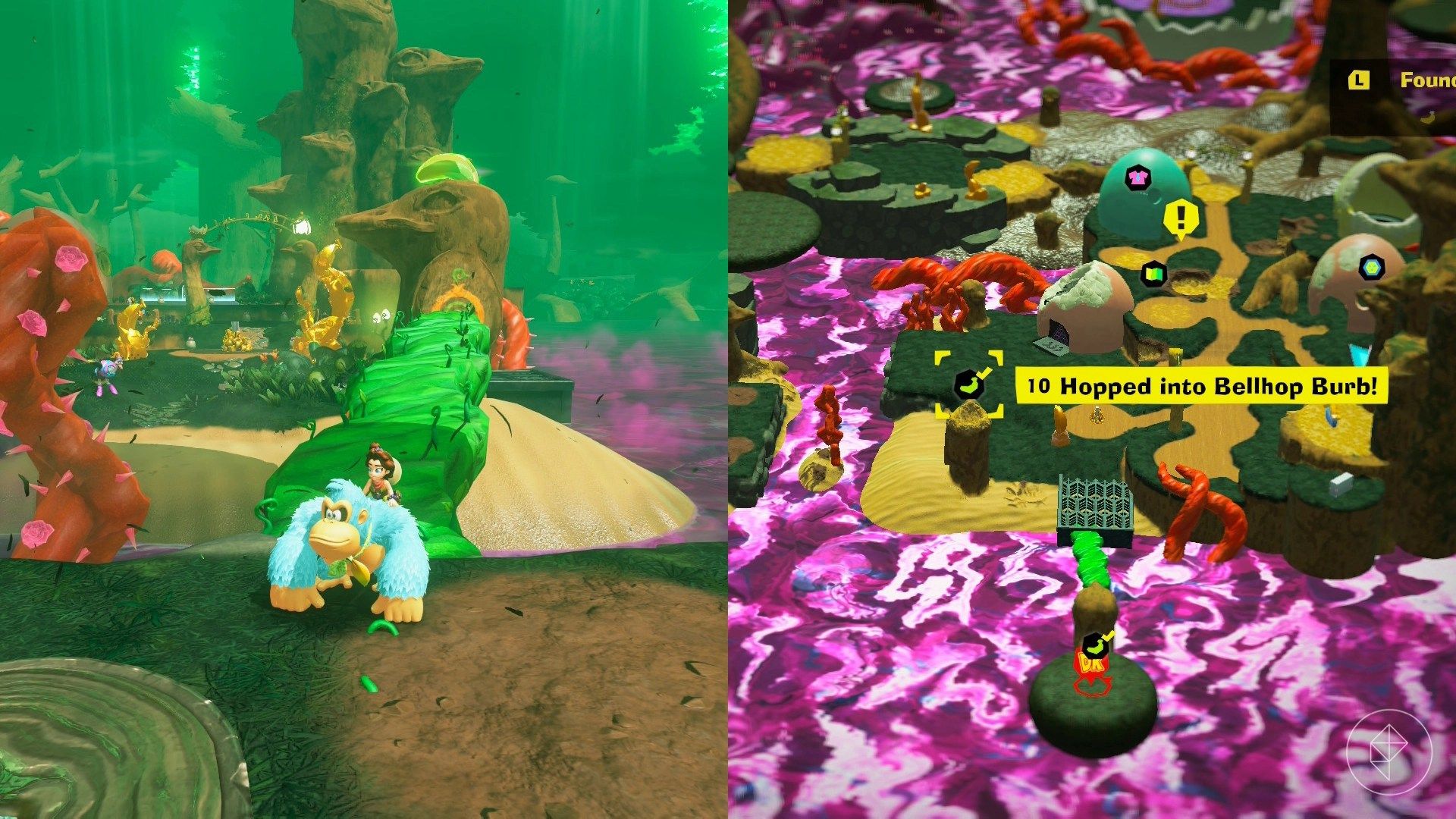 Forest Layer Banandium Gem locations in Donkey Kong Bananza