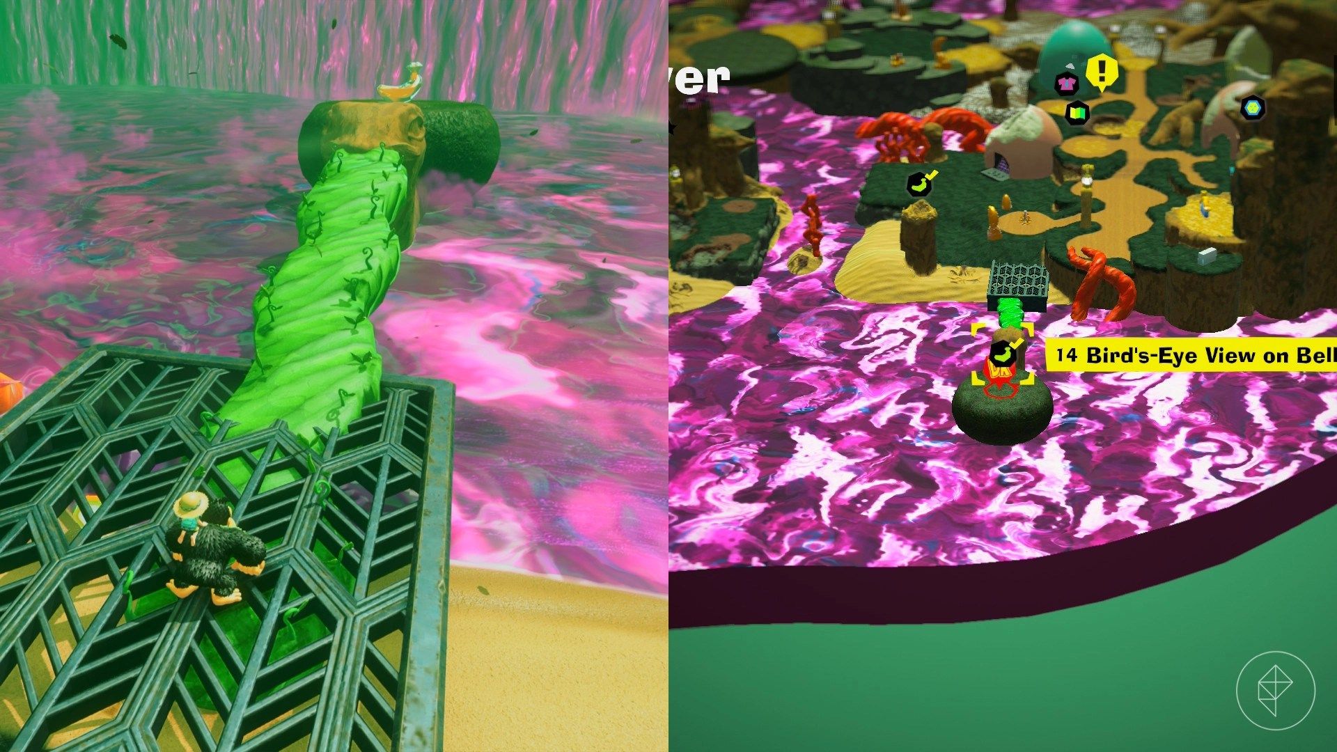Forest Layer Banandium Gem locations in Donkey Kong Bananza