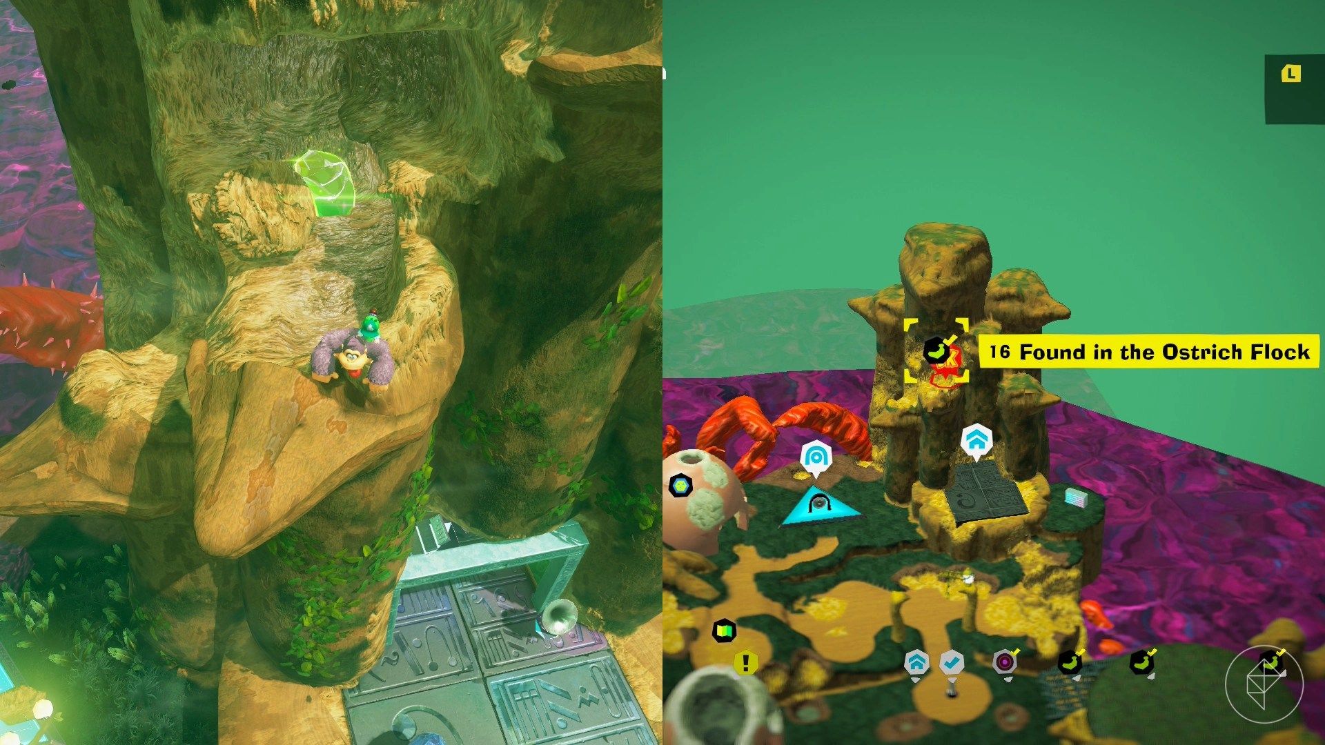 Forest Layer Banandium Gem locations in Donkey Kong Bananza