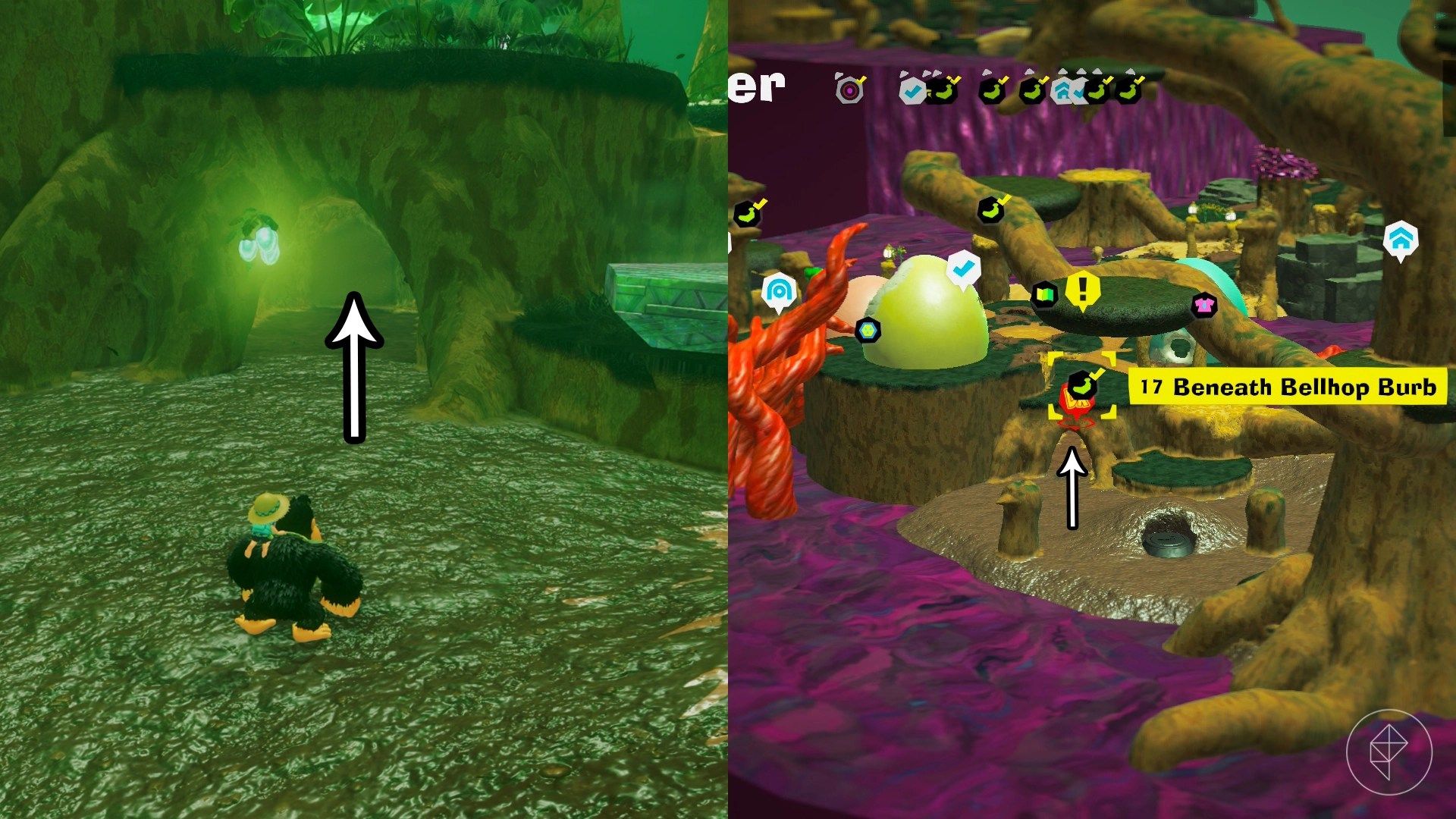 Forest Layer Banandium Gem locations in Donkey Kong Bananza