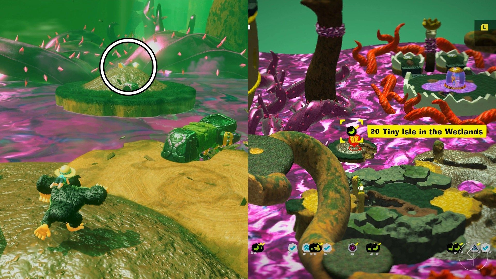 Forest Layer Banandium Gem locations in Donkey Kong Bananza