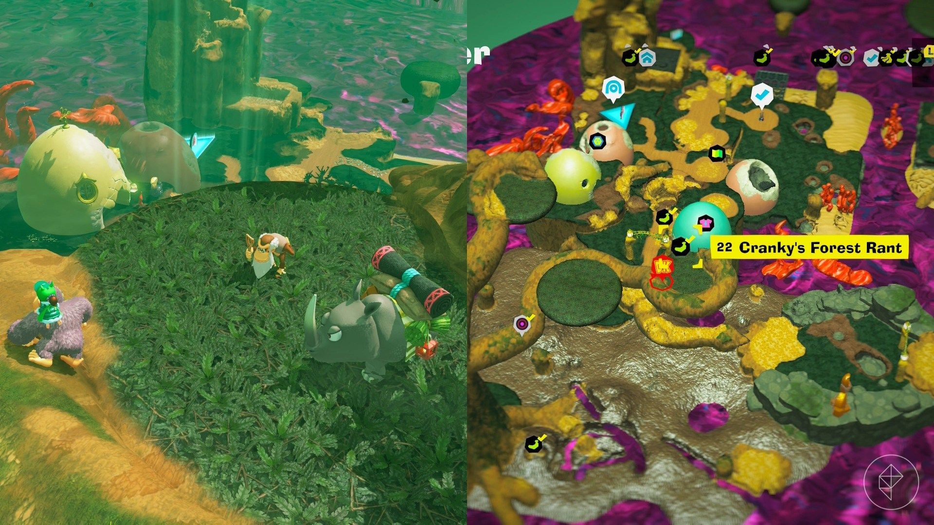 Forest Layer Banandium Gem locations in Donkey Kong Bananza