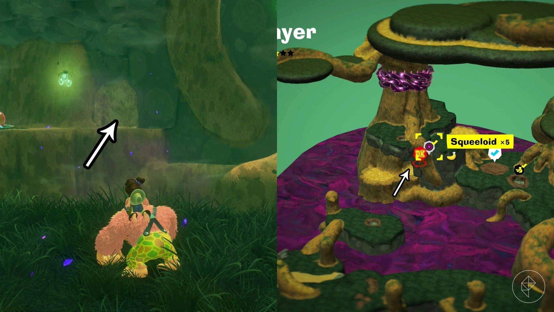 Forest Layer Banandium Gem locations in Donkey Kong Bananza