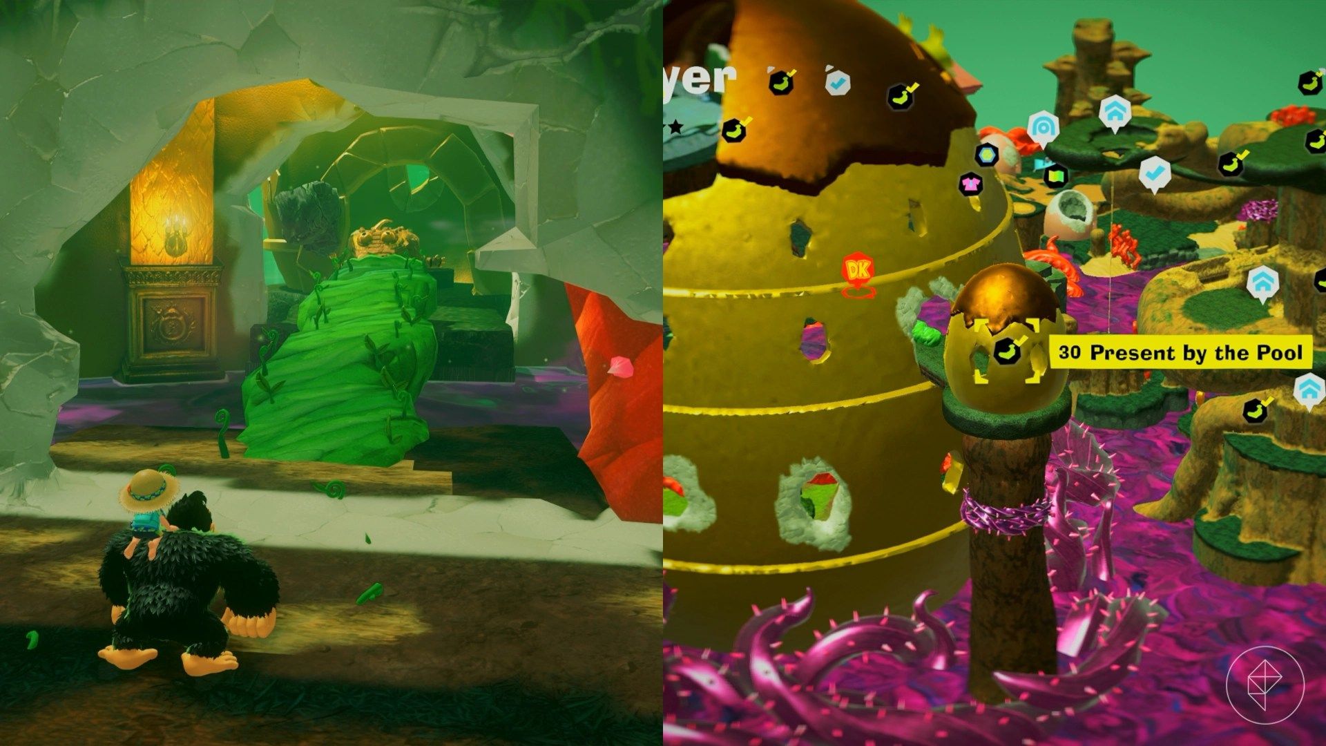 Forest Layer Banandium Gem locations in Donkey Kong Bananza