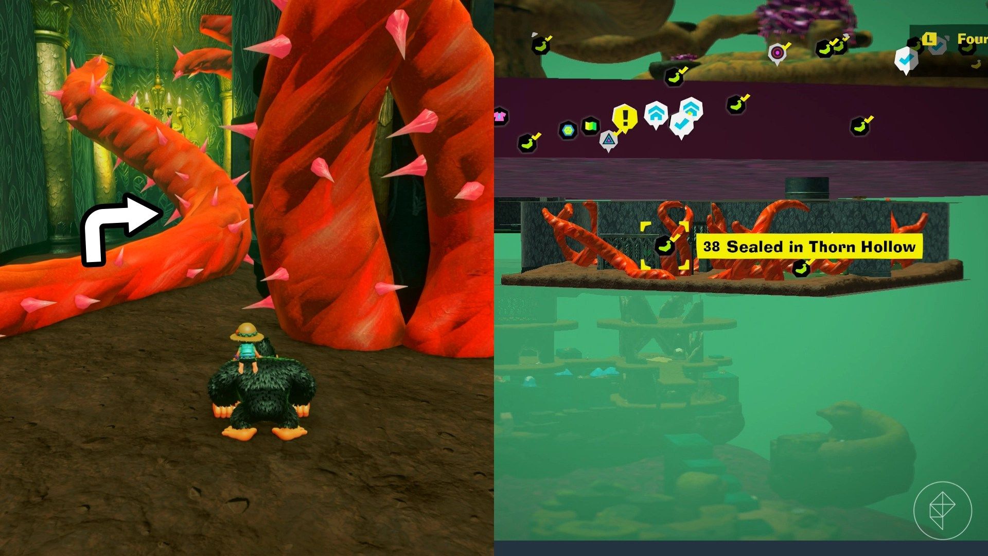 Forest Layer Banandium Gem locations in Donkey Kong Bananza
