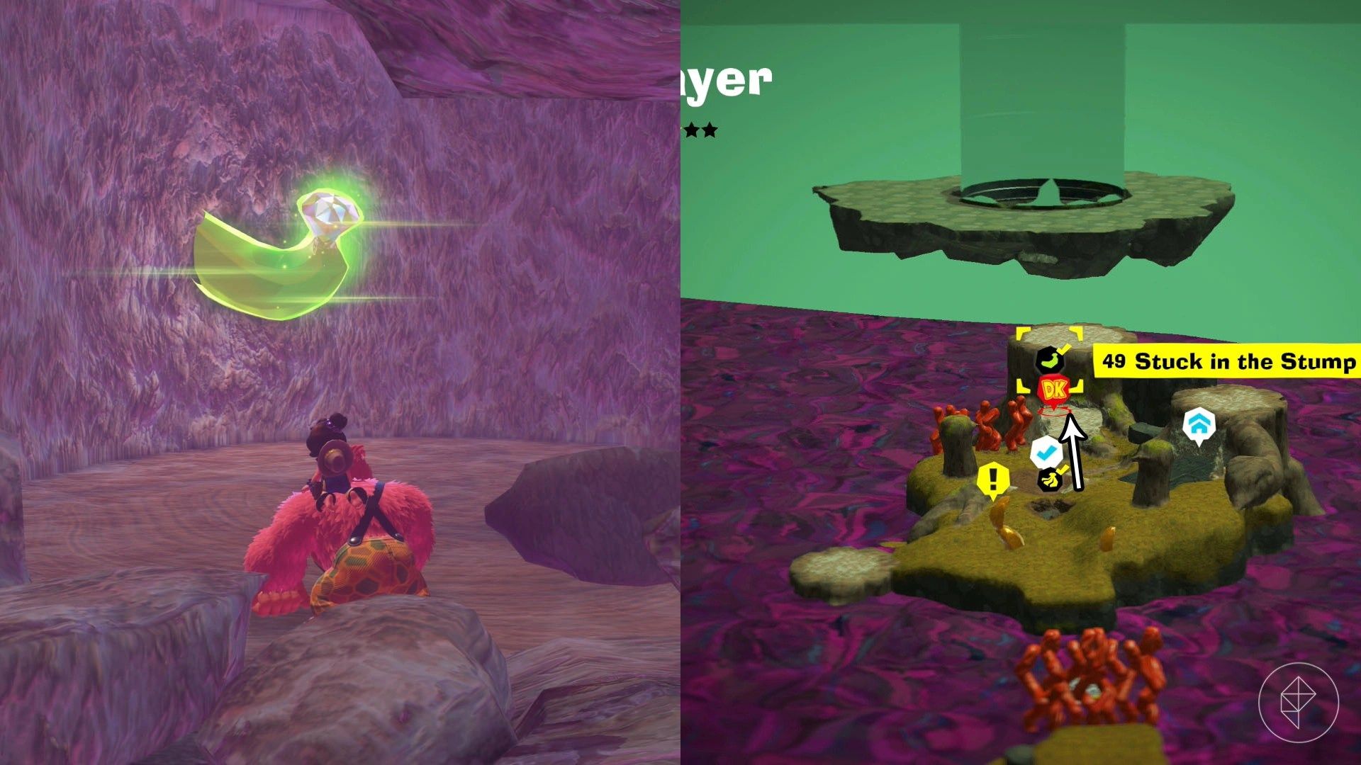 Forest Layer Banandium Gem locations in Donkey Kong Bananza