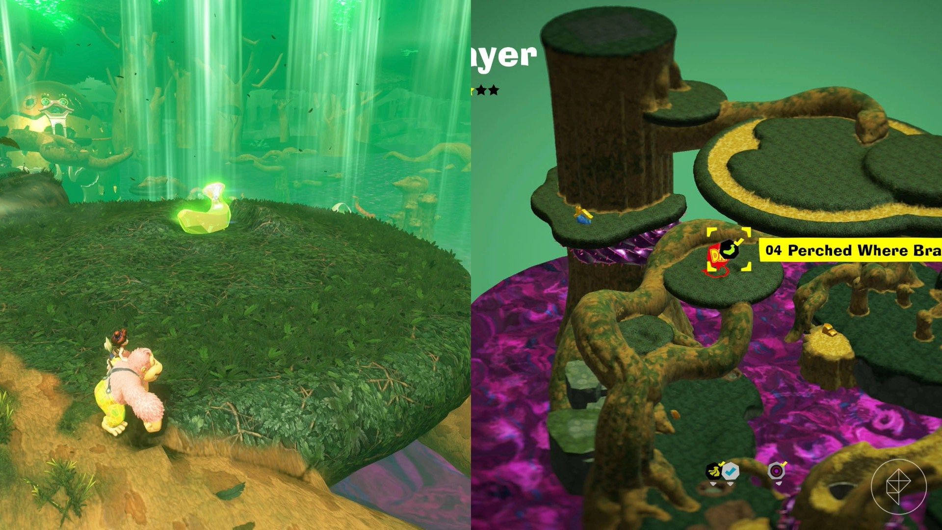 Forest Layer Banandium Gem locations in Donkey Kong Bananza