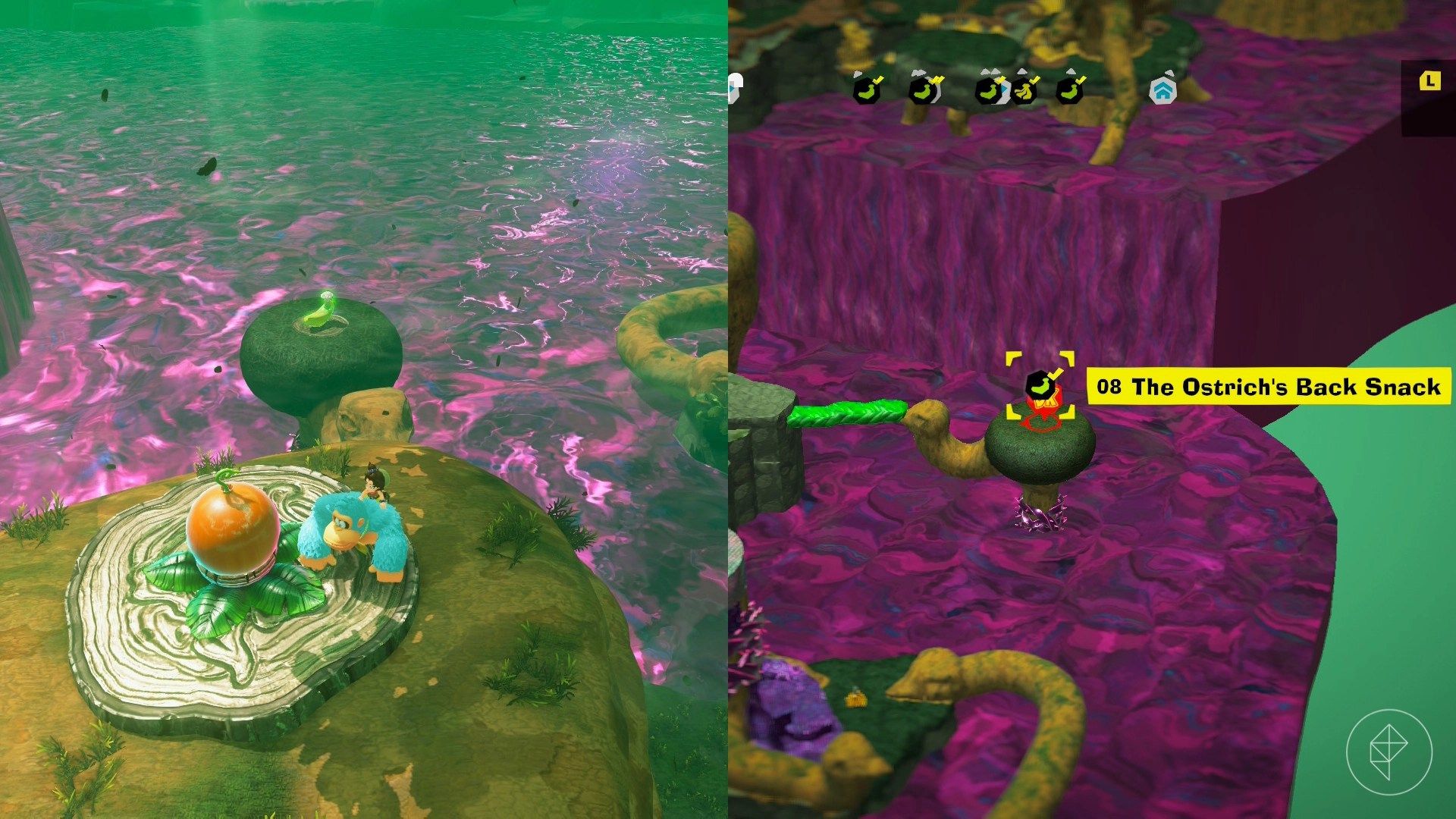 Forest Layer Banandium Gem locations in Donkey Kong Bananza