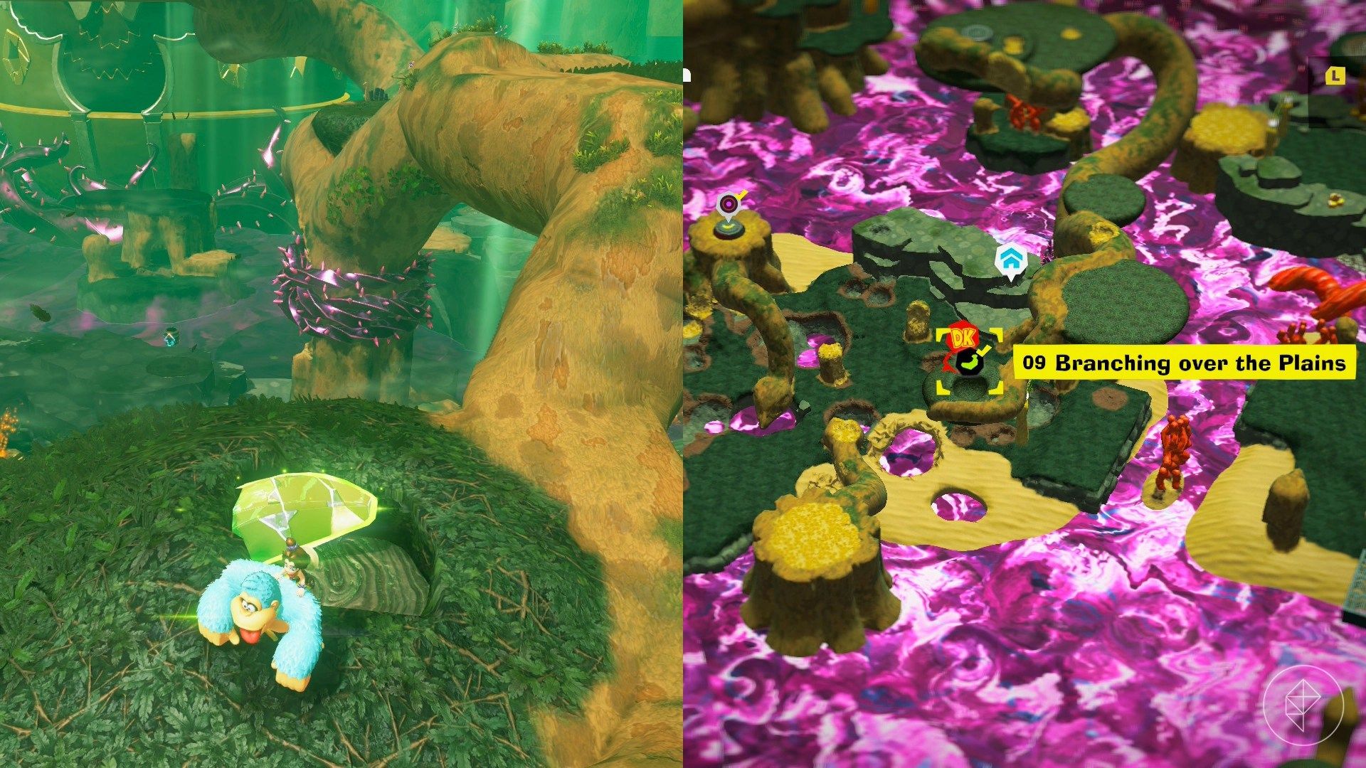 Forest Layer Banandium Gem locations in Donkey Kong Bananza