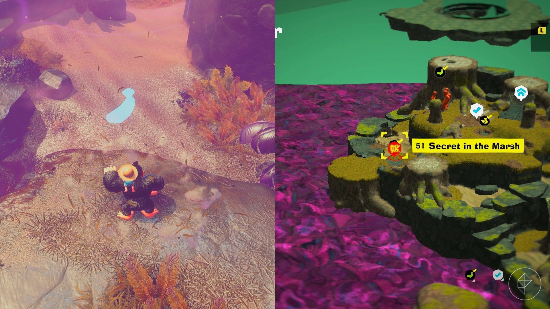 Forest Layer Banandium Gem locations in Donkey Kong Bananza