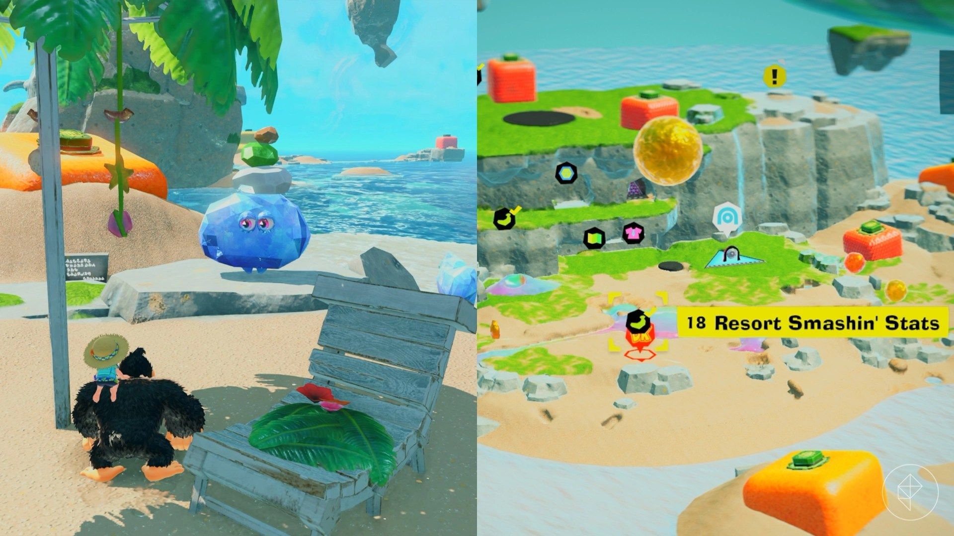 Resort Layer Banandium Gem locations in Donkey Kong Bananza