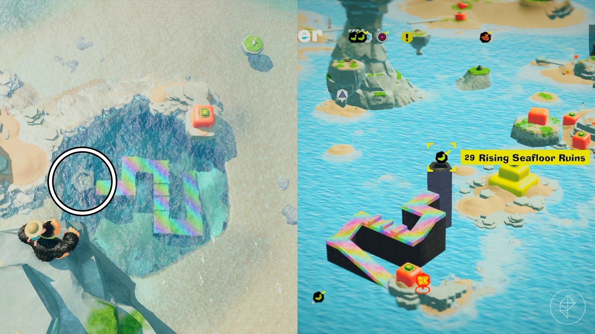 Resort Layer Banandium Gem locations in Donkey Kong Bananza