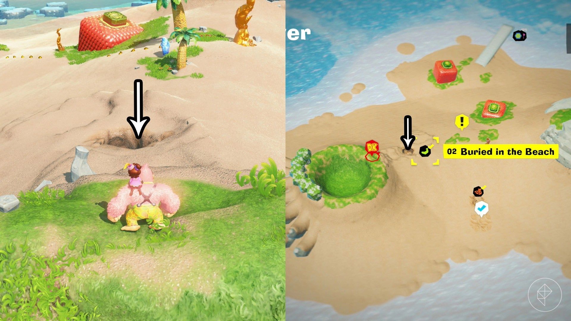 Resort Layer Banandium Gem locations in Donkey Kong Bananza