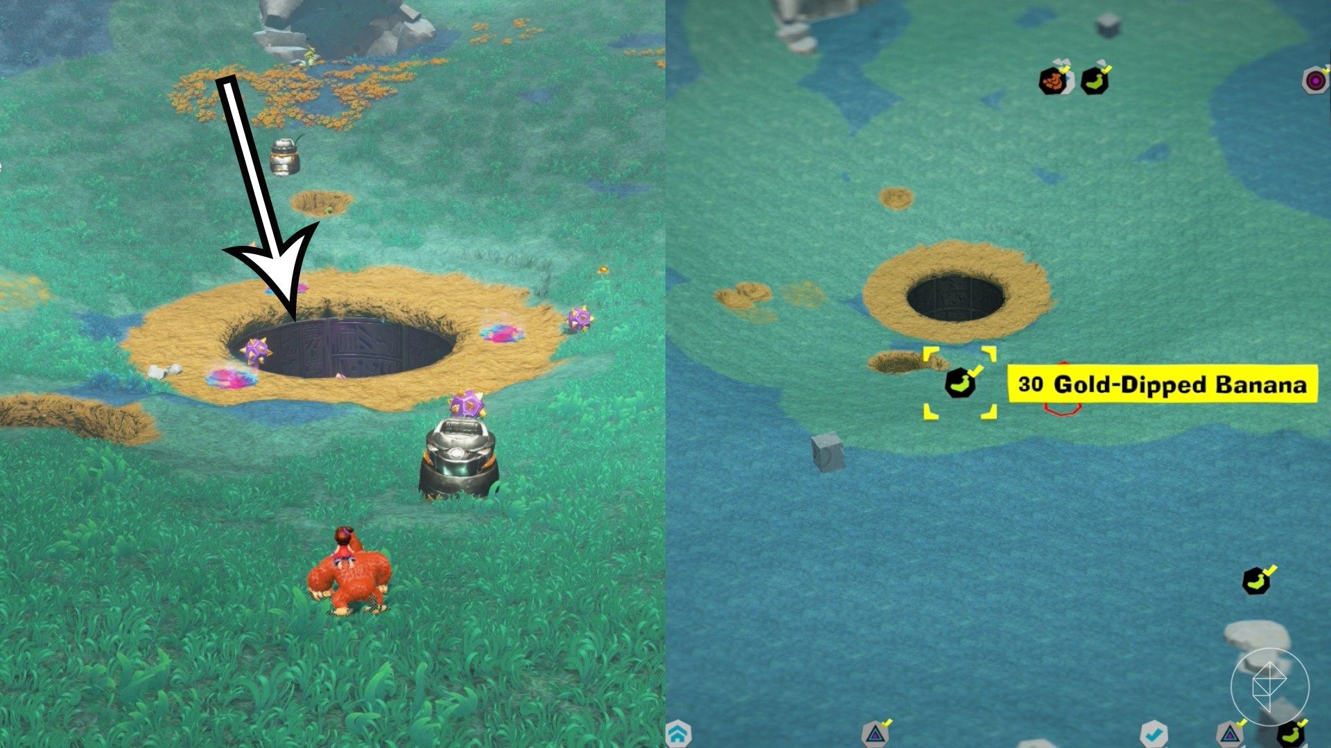 Hilltop Layer Banandium Gem locations in Donkey Kong Bananza