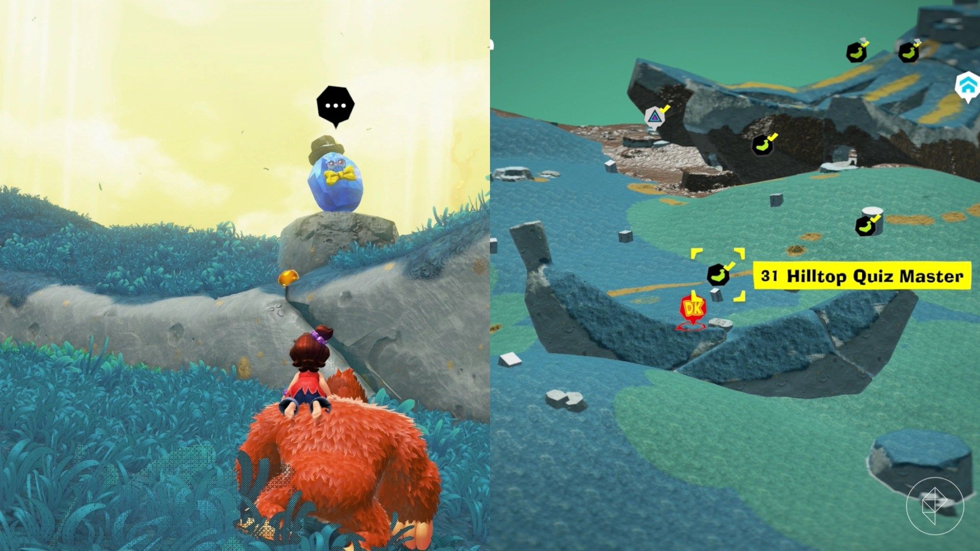 Hilltop Layer Banandium Gem locations in Donkey Kong Bananza