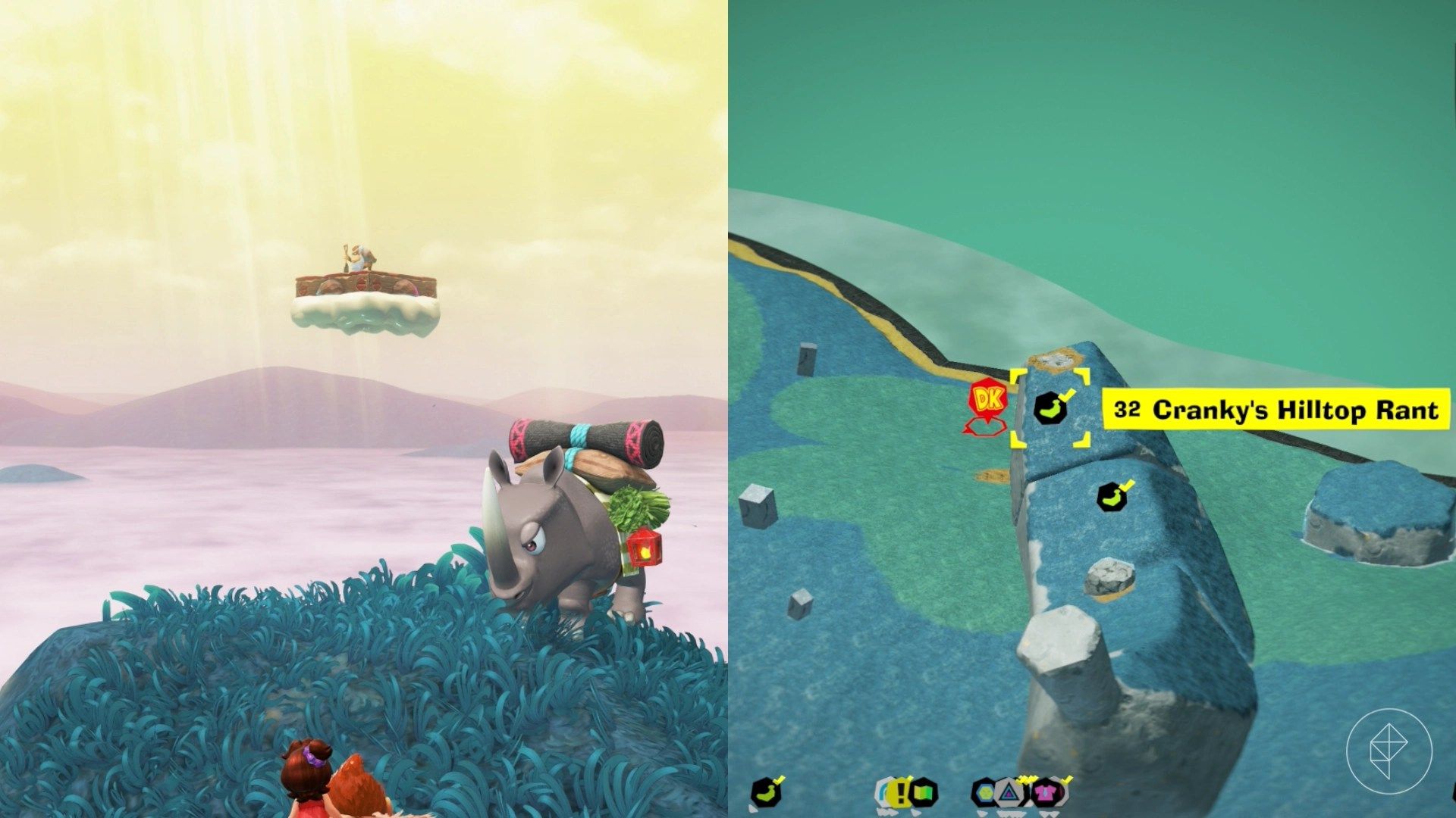 Hilltop Layer Banandium Gem locations in Donkey Kong Bananza