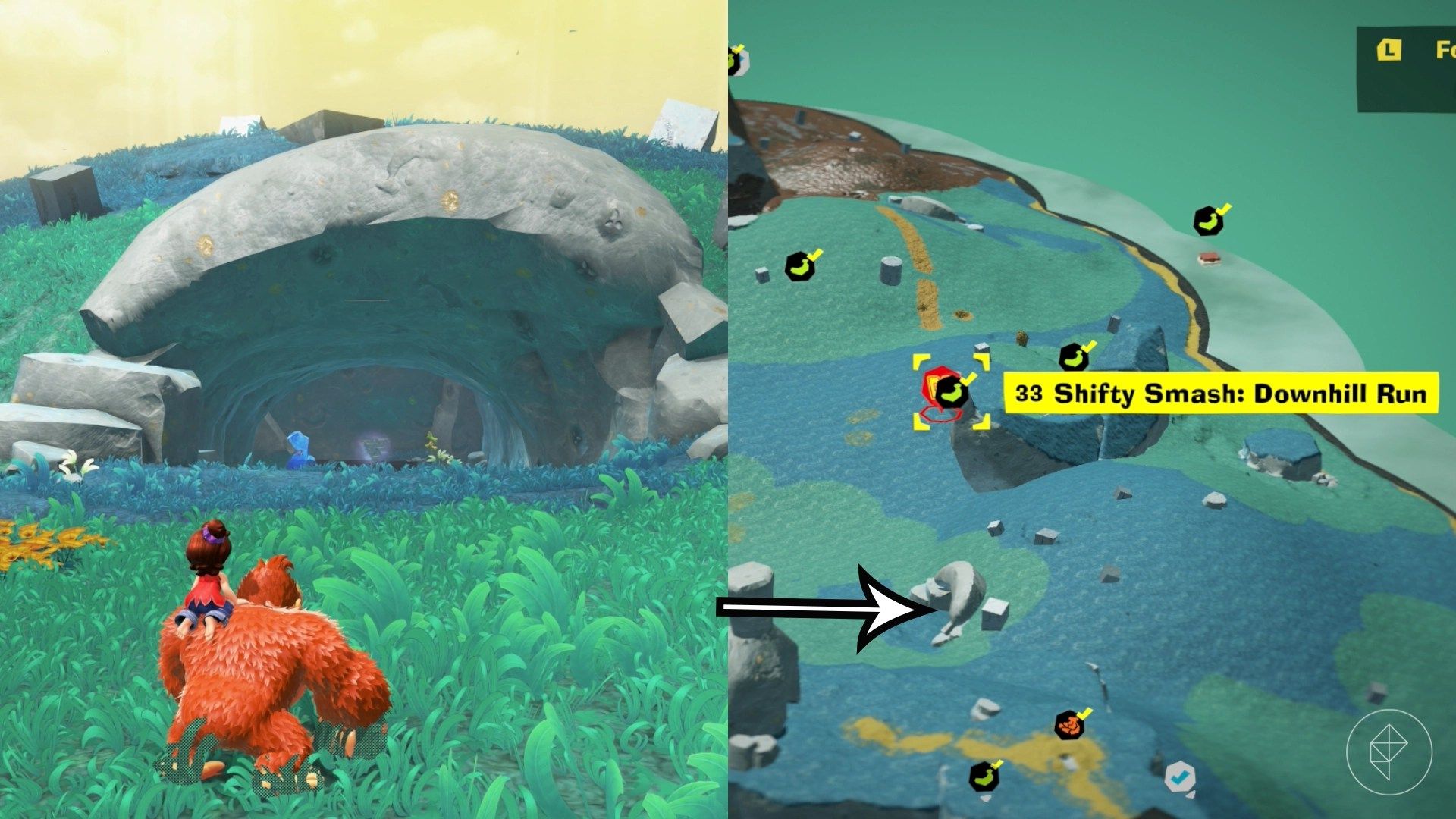Hilltop Layer Banandium Gem locations in Donkey Kong Bananza
