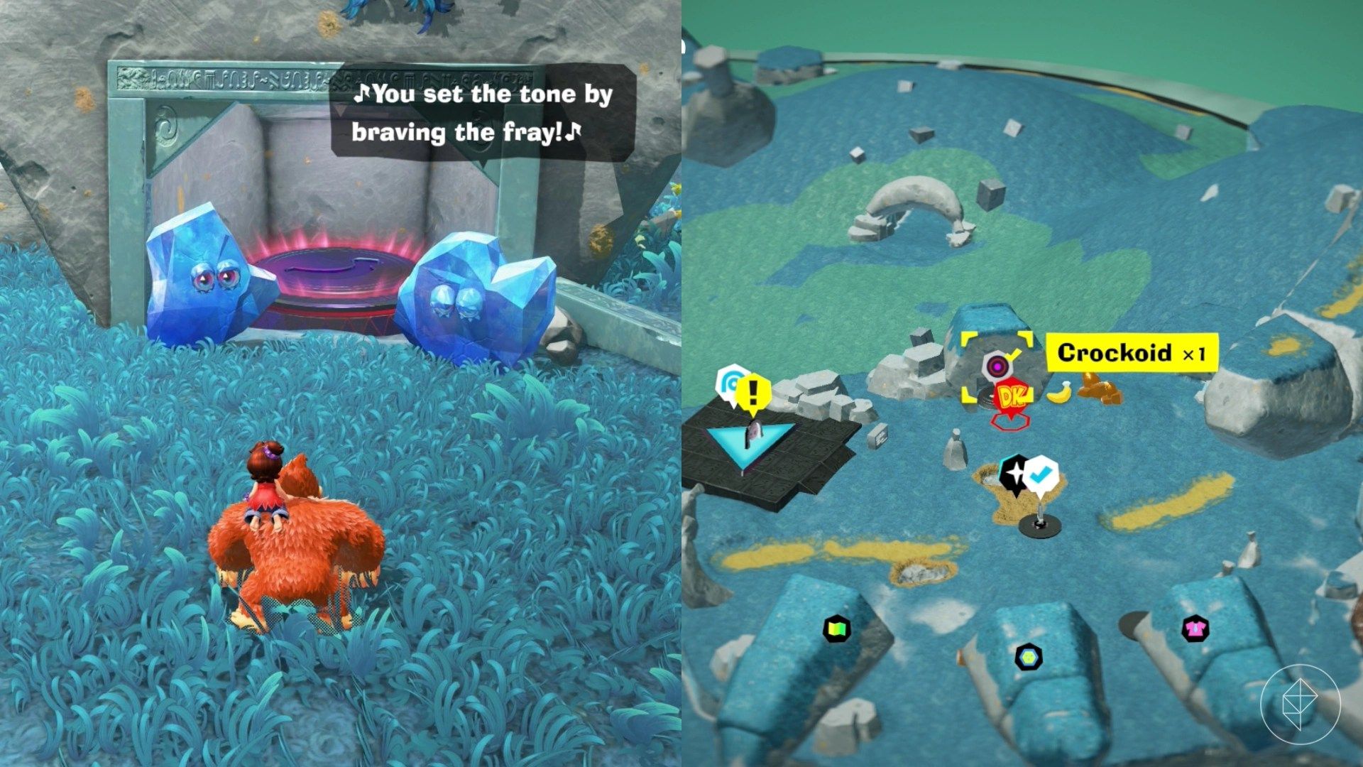 Hilltop Layer Banandium Gem locations in Donkey Kong Bananza