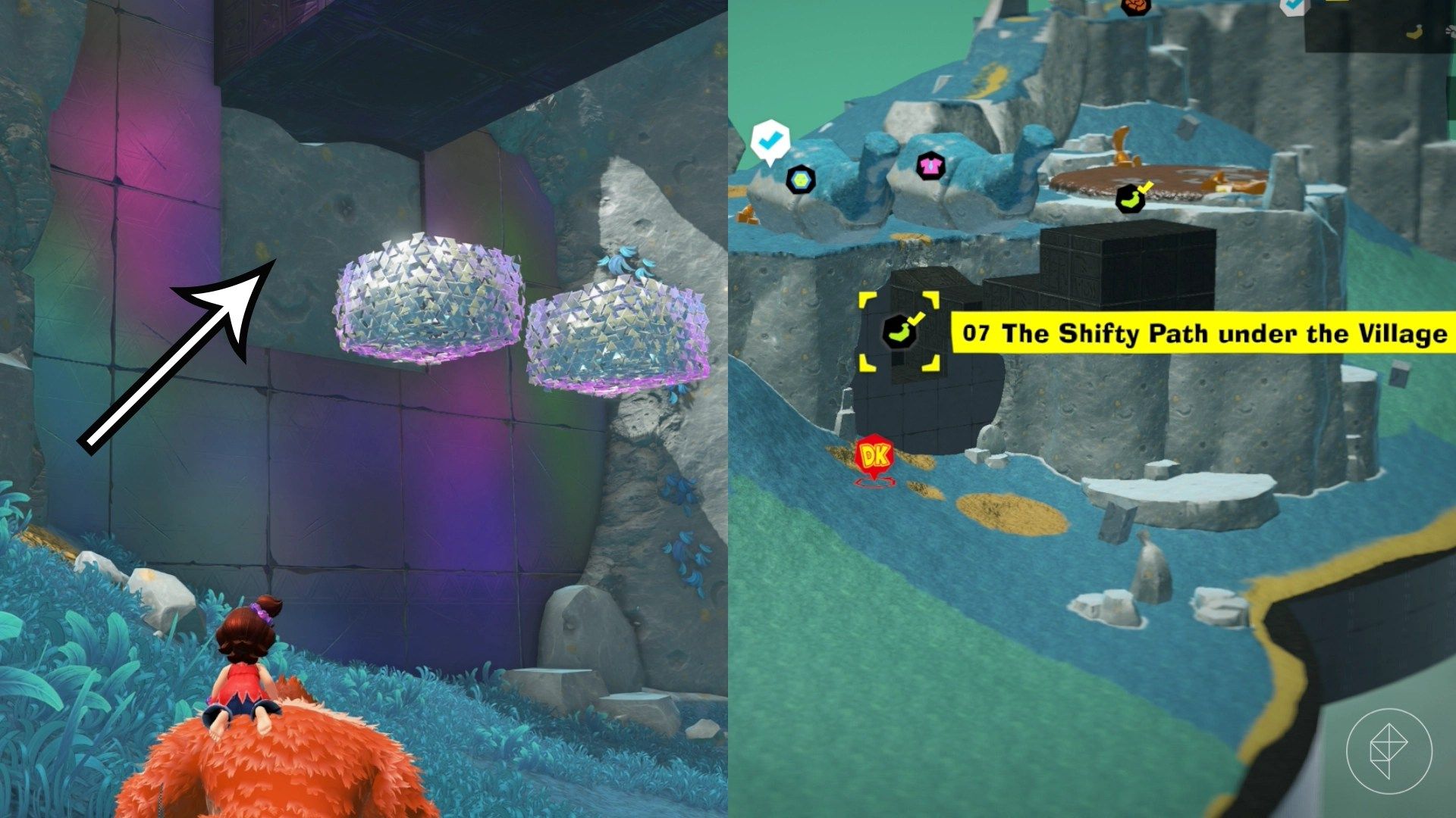 Hilltop Layer Banandium Gem locations in Donkey Kong Bananza