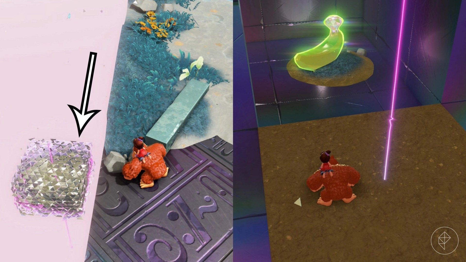 Hilltop Layer Banandium Gem locations in Donkey Kong Bananza