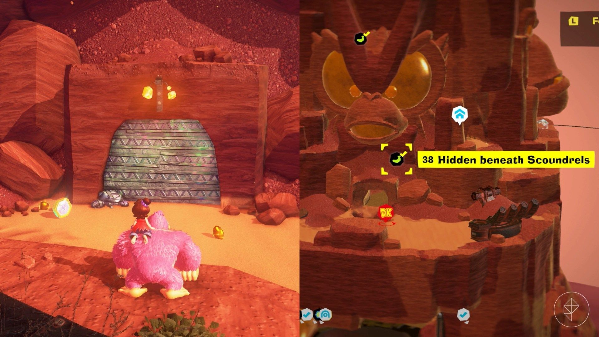 Canyon Layer Banandium Gem locations in Donkey Kong Bananza