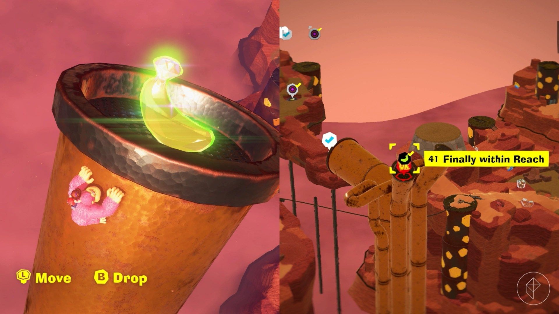 Canyon Layer Banandium Gem locations in Donkey Kong Bananza