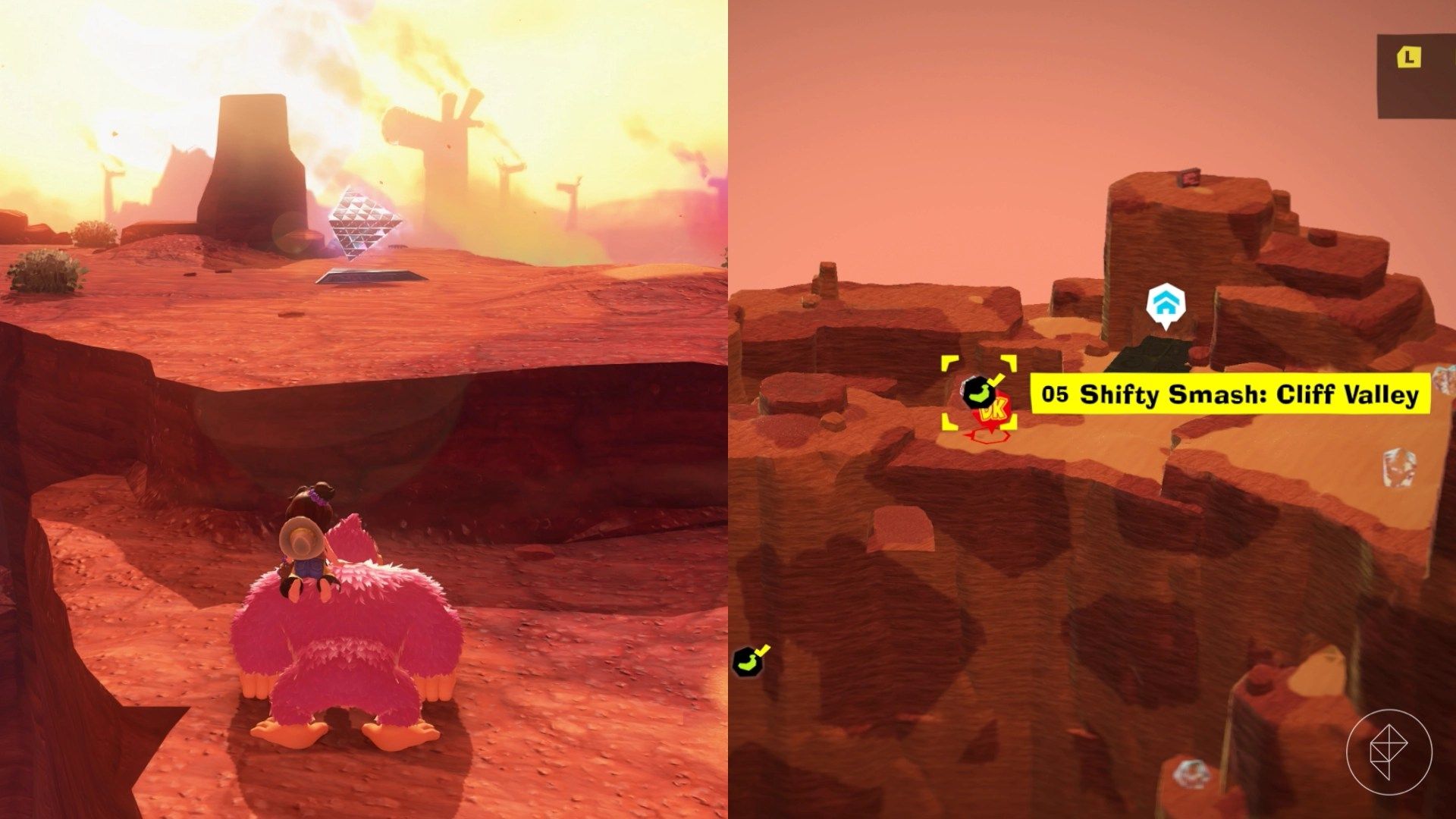 Canyon Layer Banandium Gem locations in Donkey Kong Bananza