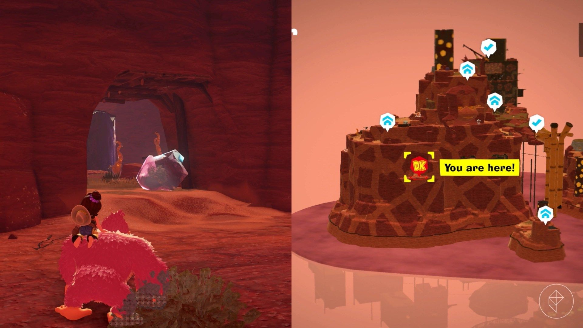Canyon Layer Banandium Gem locations in Donkey Kong Bananza