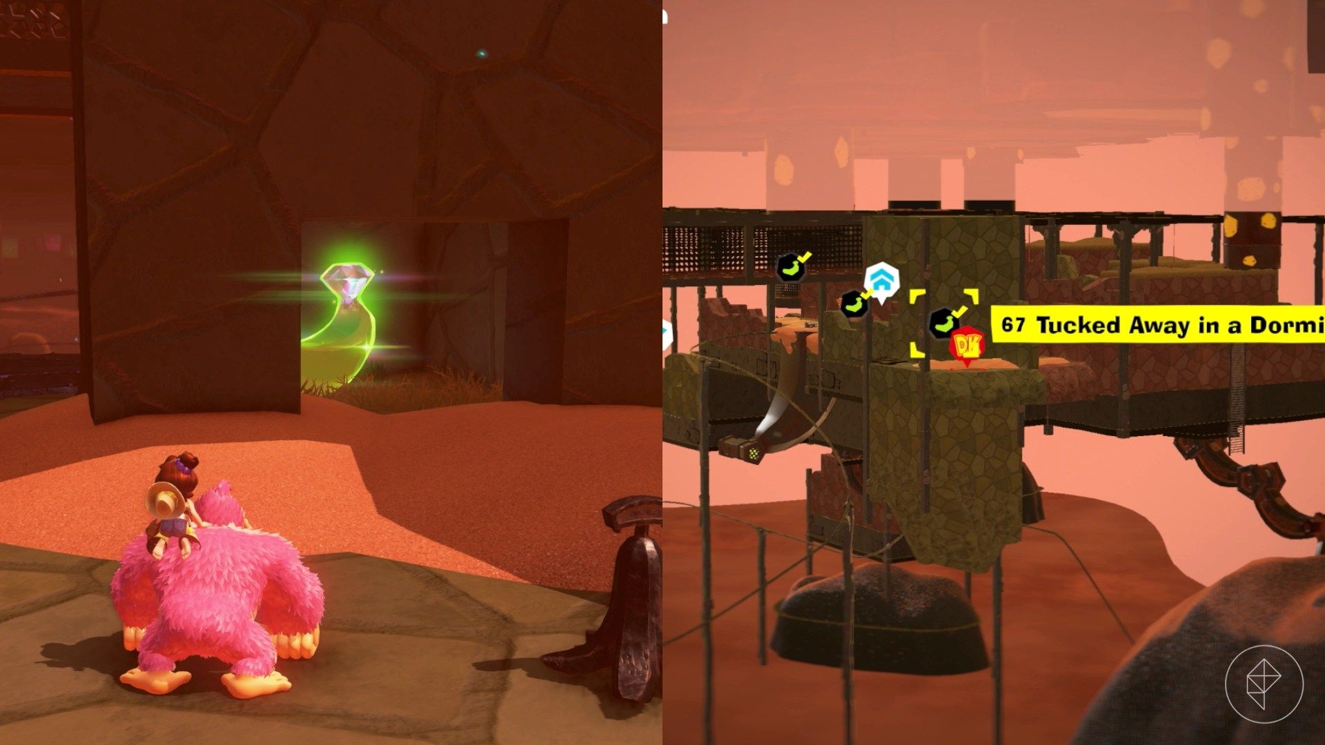 Canyon Layer Banandium Gem locations in Donkey Kong Bananza